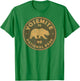 Retro Yosemite California Established 1890 National Park T-Shirt - T-Shirt | Irish Green