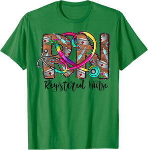 Registered Nurse Life for Rn Nurse Tie Dye Nurse's Week T-Shirt - T-Shirt | Irish Green