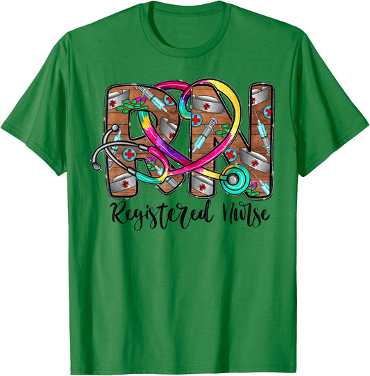 Registered Nurse Life for Rn Nurse Tie Dye Nurse's Week T-Shirt - T-Shirt | Irish Green