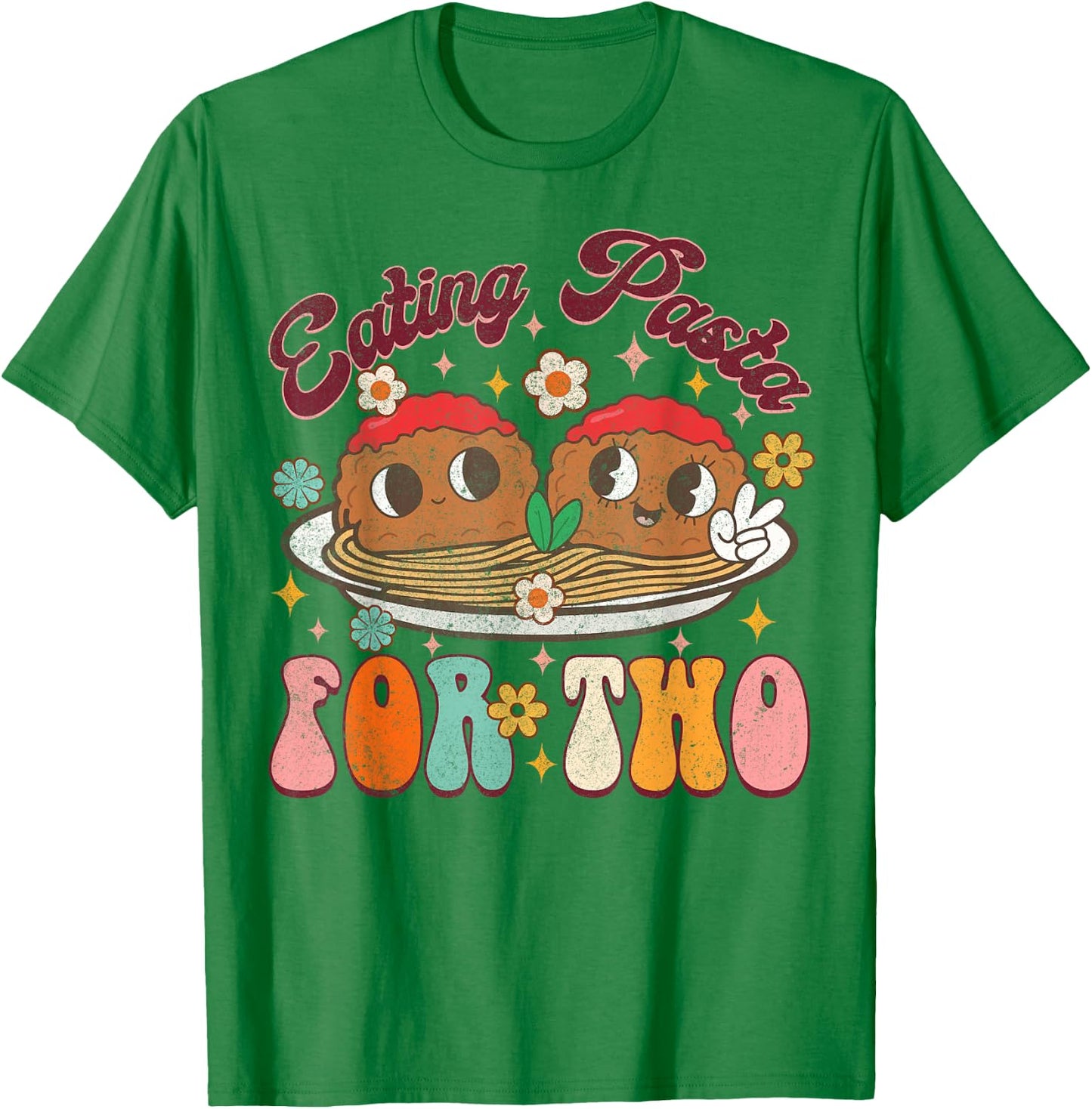 Eating Pasta For Two Pregnancy Announcement Baby Shower T-Shirt - T-Shirt | Irish Green