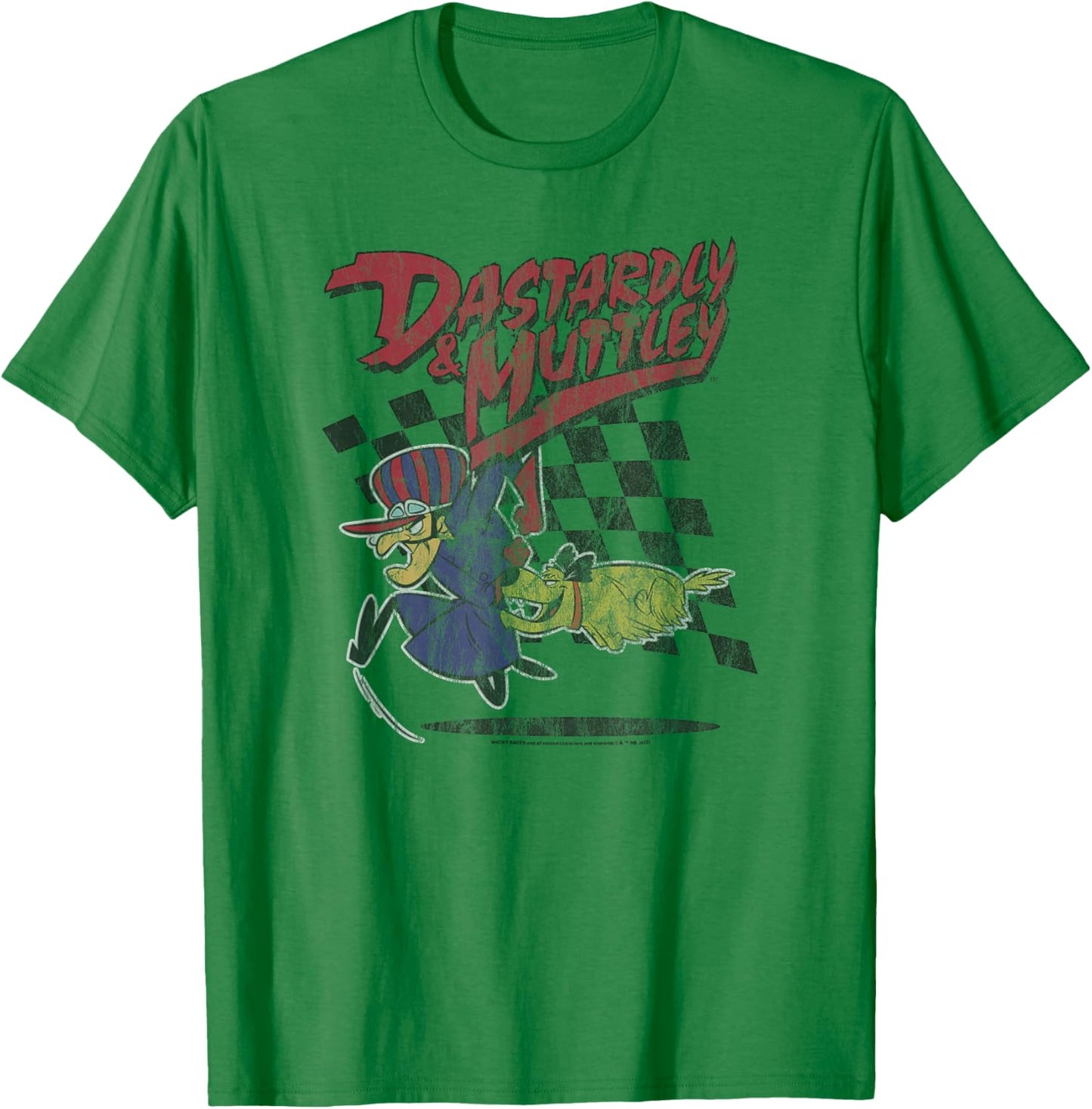 Wacky Races Dastardly and Muttley on Gray T-Shirt - T-Shirt | Irish Green
