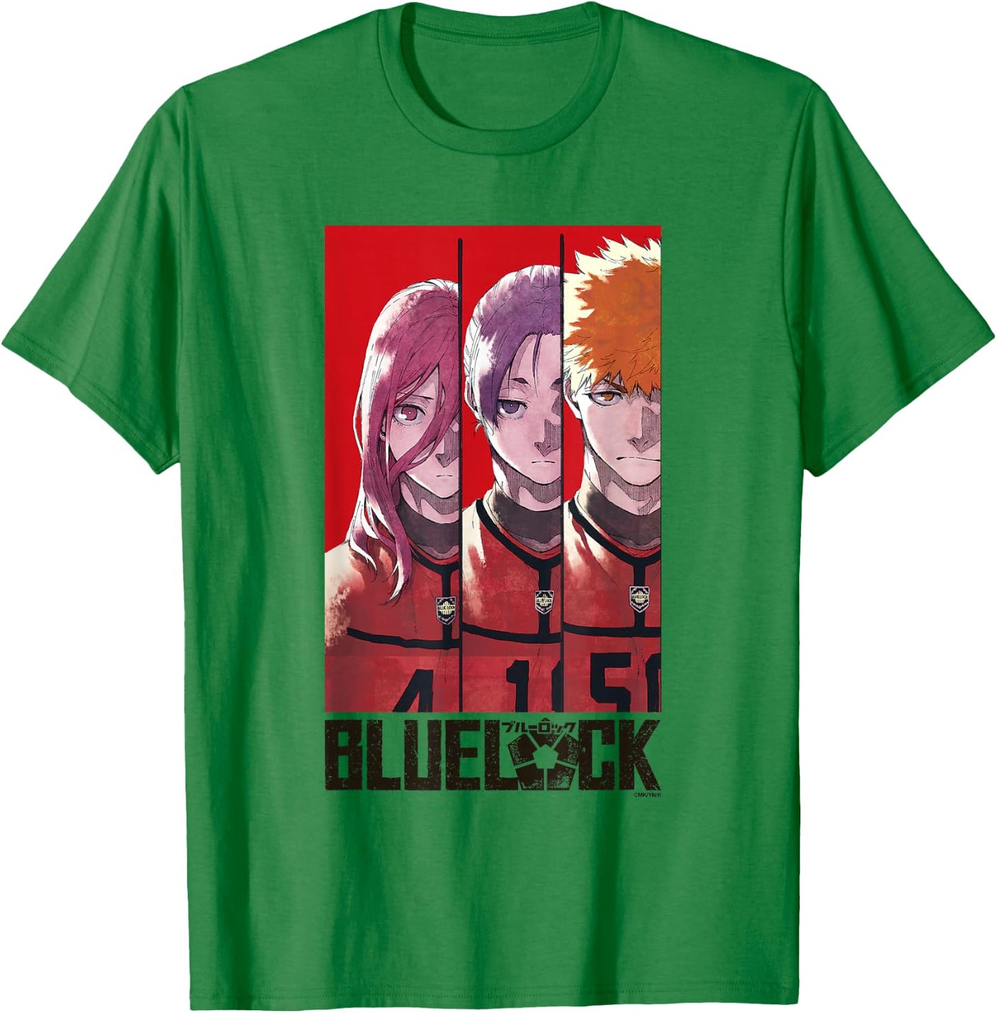 Blue Lock Chigiri Hyoma REO and Kunigami Split Epic Poster T-Shirt - T-Shirt | Irish Green