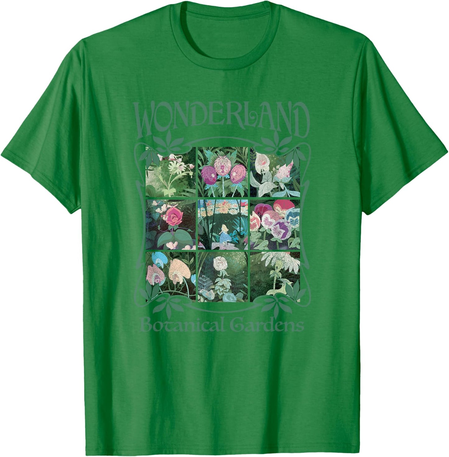 Disney Alice in Wonderland Botanical Gardens T-Shirt - T-Shirt | Irish Green