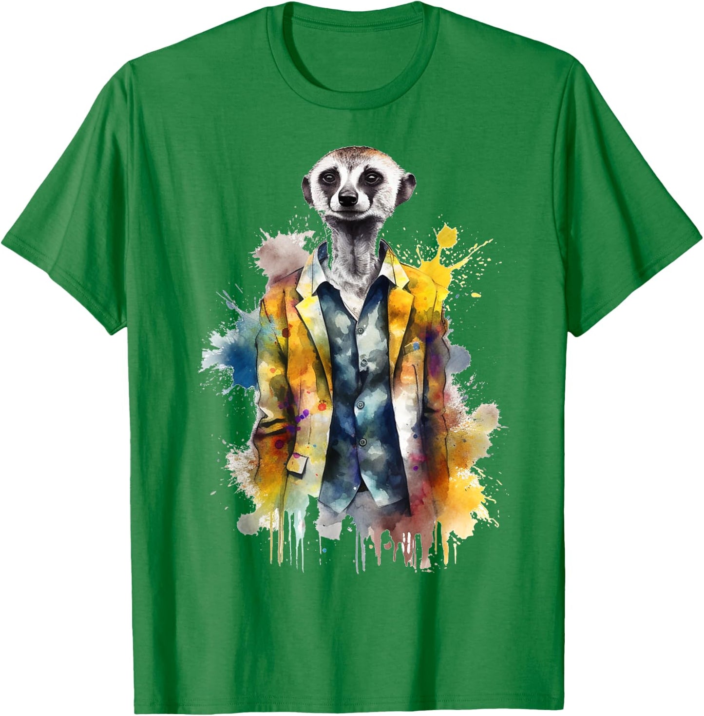 Meerkat Lover Artwork | Animal Motif Meerkat T-Shirt - T-Shirt | Irish Green