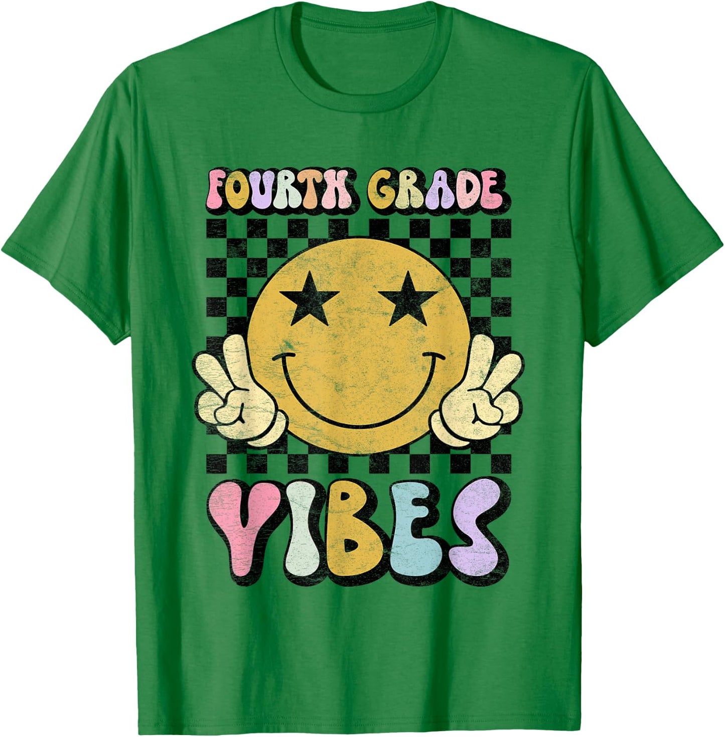 Fourth Grade Vibes 4th Grade Back to School Teacher Student T-Shirt - T-Shirt | Irish Green