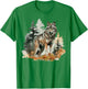Wolf Survives Mountain Silhouette Art Lone dog Women T-Shirt - T-Shirt | Irish Green