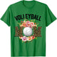 Volleyball Mom Floral Flowers Volleyball Mothers Day 2024 T-Shirt - T-Shirt | Irish Green