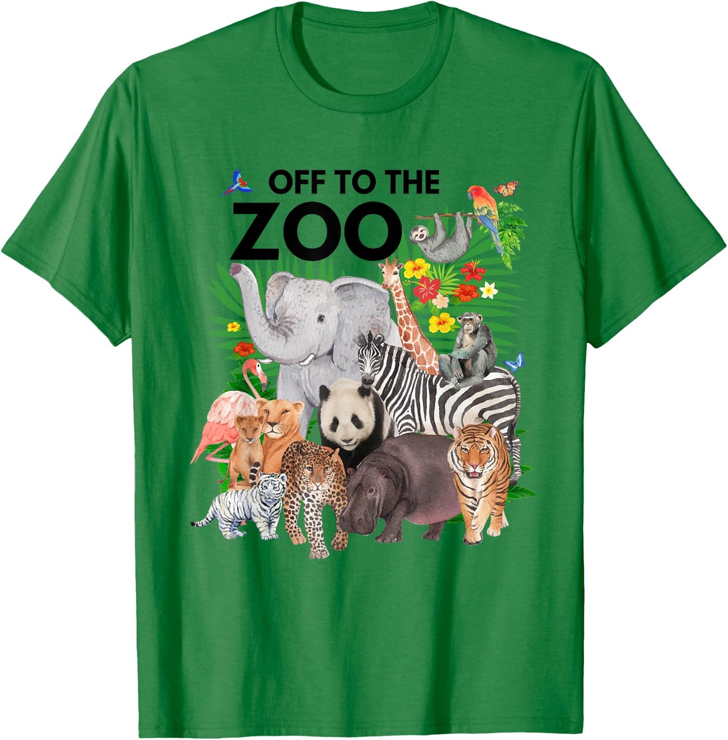 Zoo Animals Safari Party A Day At The Zoo Safari Zoo Trip T-Shirt - T-Shirt | Irish Green