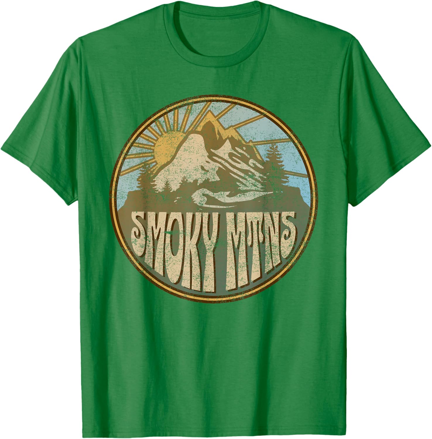 Smoky Mountains Tennessee Nature Mountains Hiking Outdoors T-Shirt - T-Shirt | Irish Green