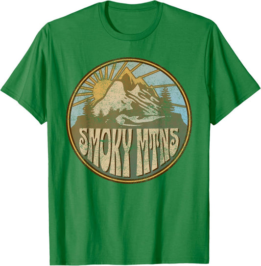 Smoky Mountains Tennessee Nature Mountains Hiking Outdoors T-Shirt - T-Shirt | Irish Green