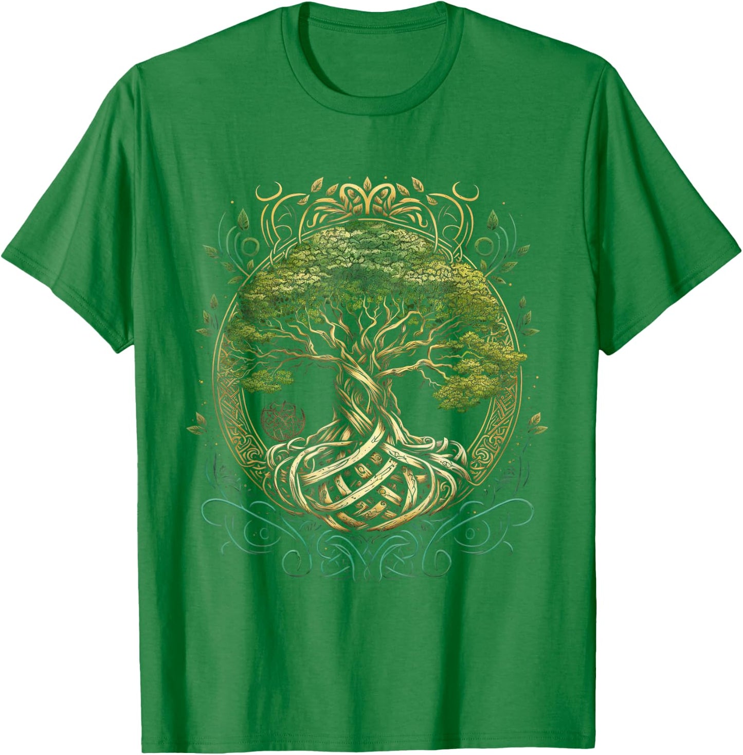 Tree of Life Yggdrasil Viking Midgard Thor Walhalla T-Shirt - T-Shirt | Irish Green