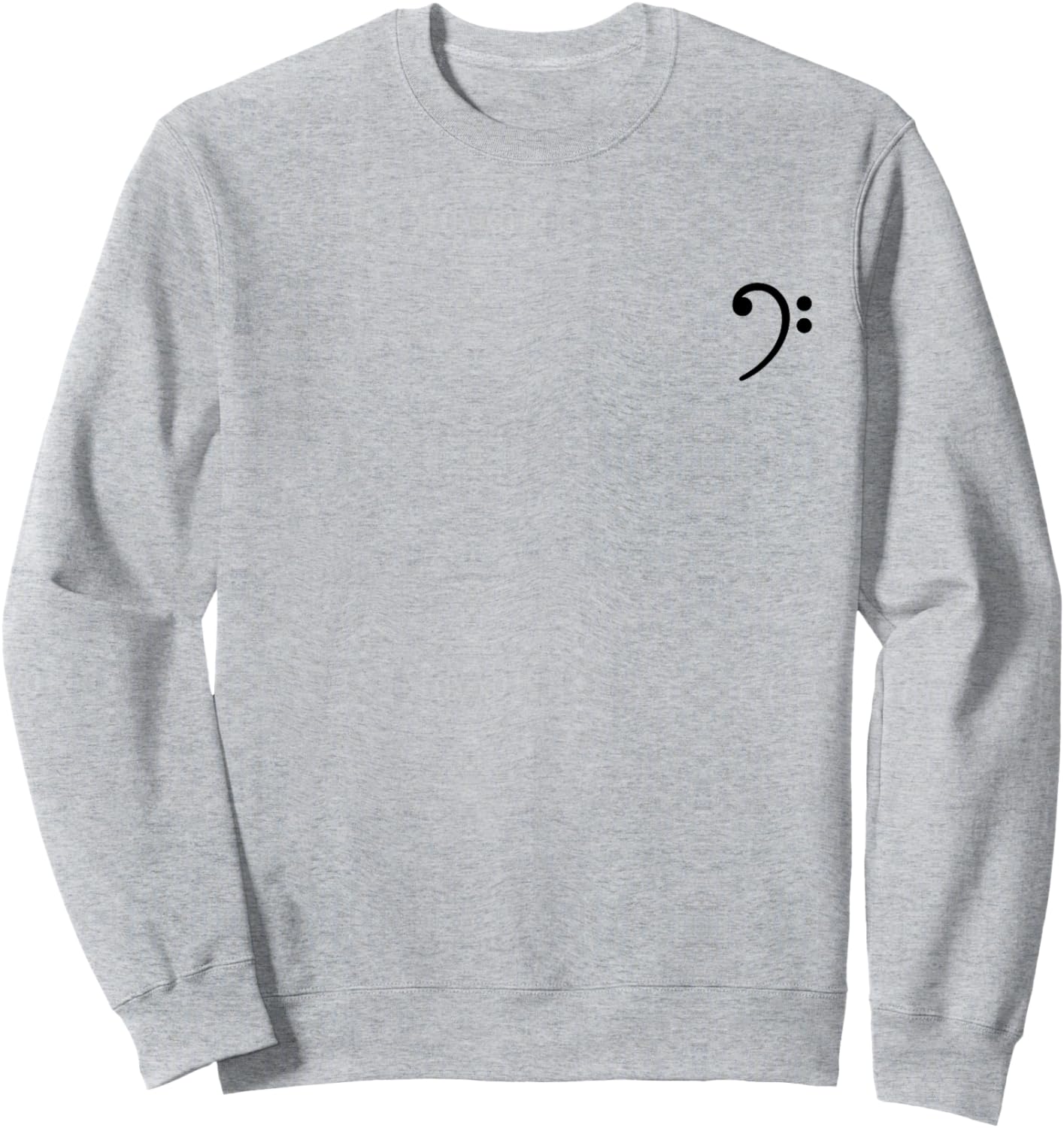 Black Bass Clef, Music, Violin Clef, Music Note Sheet Music Sweatshirt - Sweatshirt | Ash
