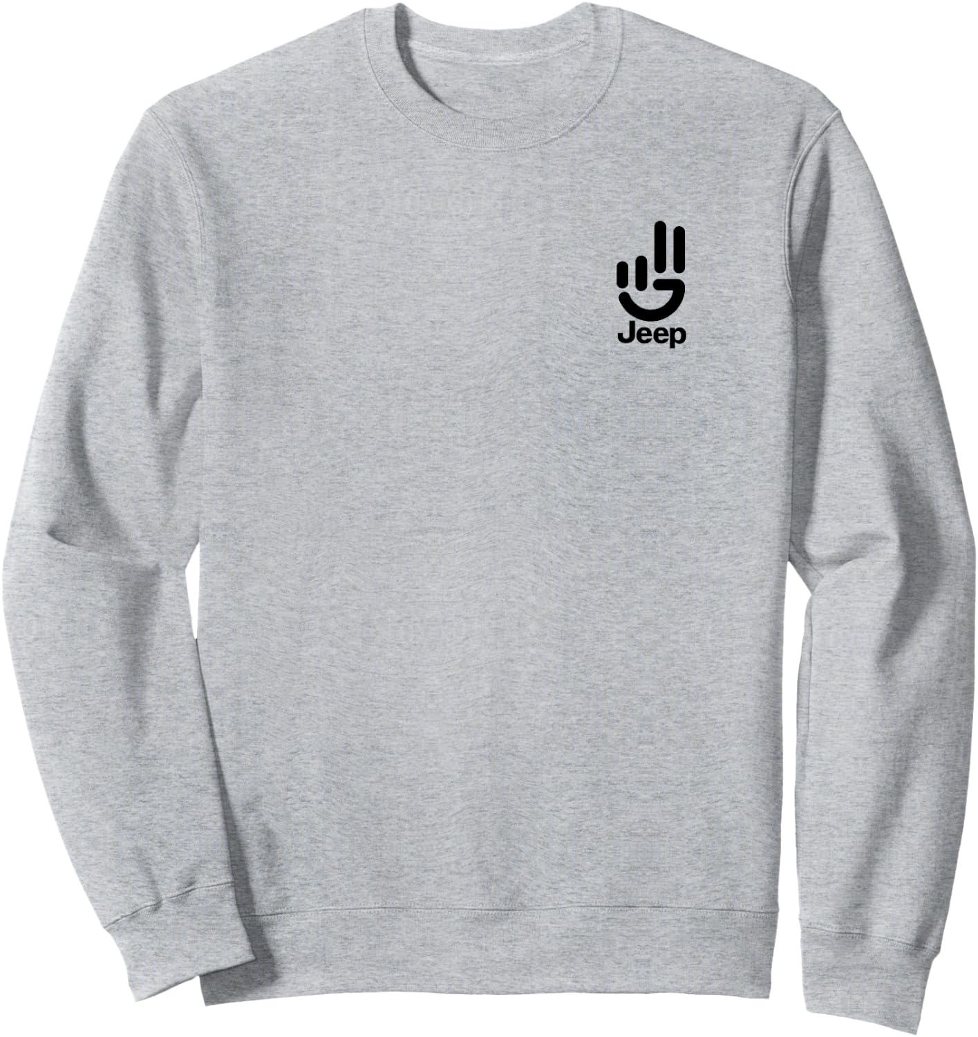 Jeep Wave Peace Sign - Officially Licensed Sweatshirt - Sweatshirt | Ash