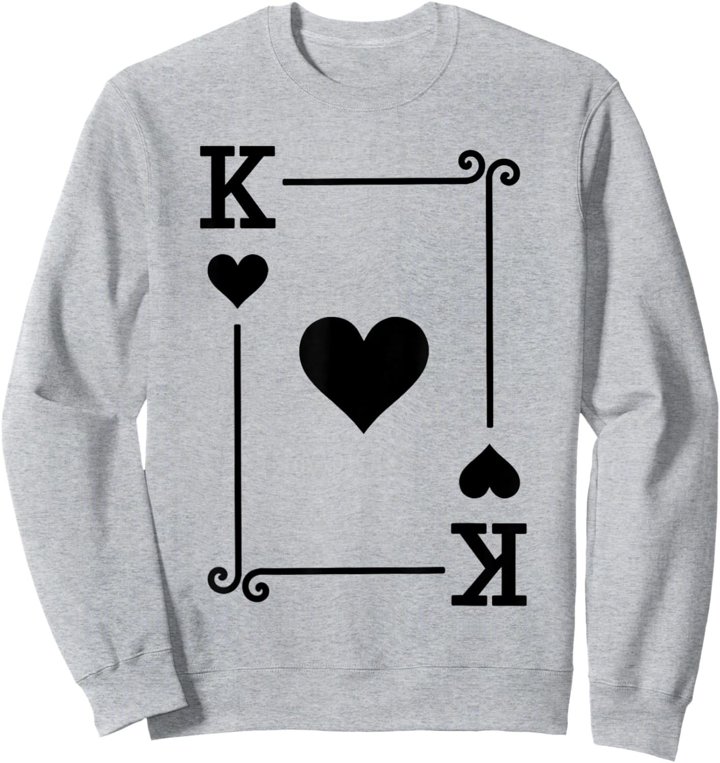 King Hearts Card Costume - Playing Cards - King Hearts Sweatshirt - Sweatshirt | Ash