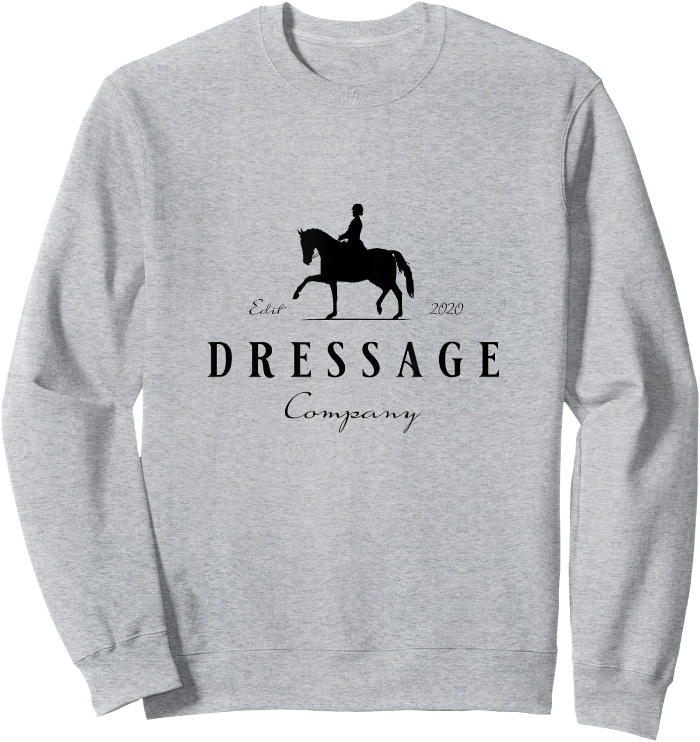 Dressur Pferd mit Dressurreiterin - Dressage Grey Horse Dressage Rider Sweatshirt - Sweatshirt | Ash