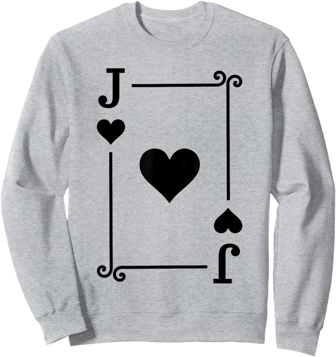 Playing Cards Costume - Jack Card - Jack of Hearts Sweatshirt - Sweatshirt | Ash