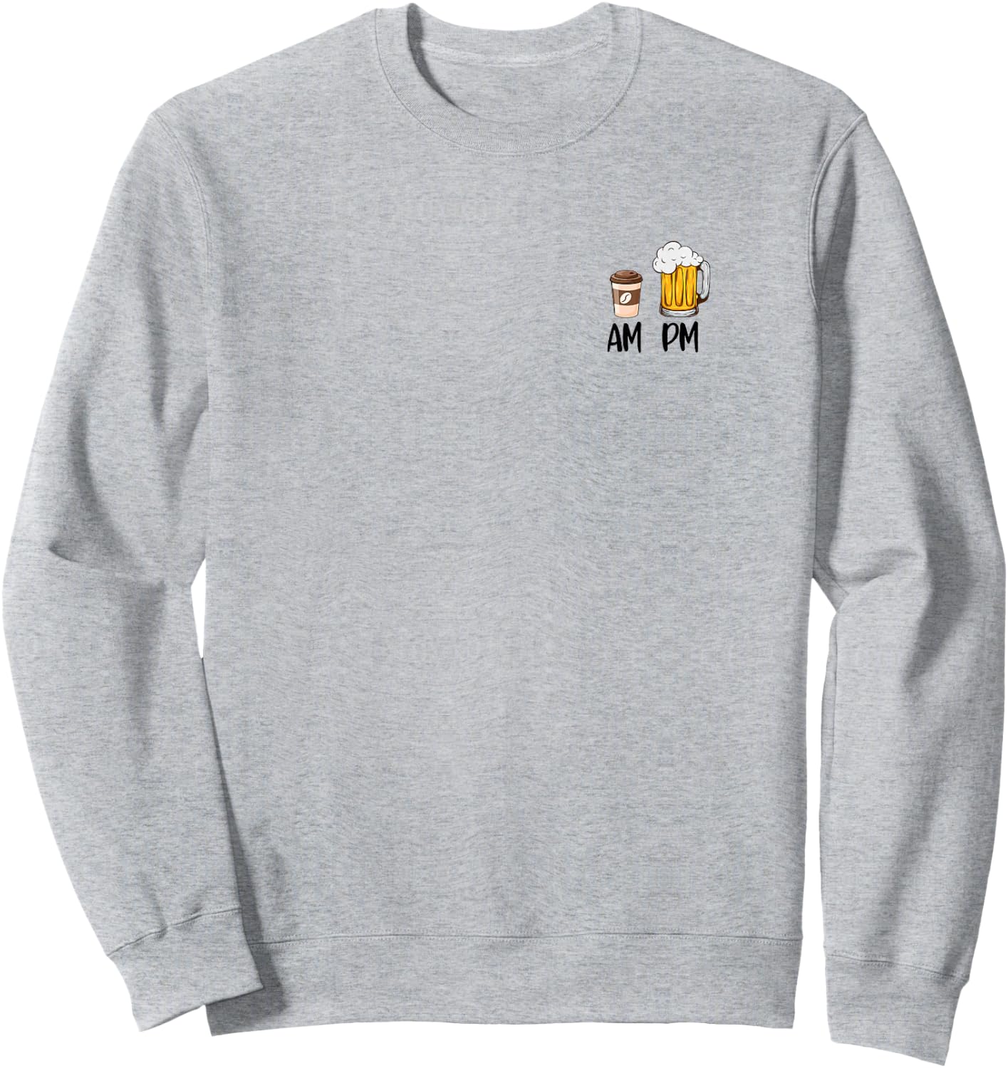 AM Coffee PM Beer Shirt I Beer Lovers Beer Fan Gift Sweatshirt - Sweatshirt | Ash