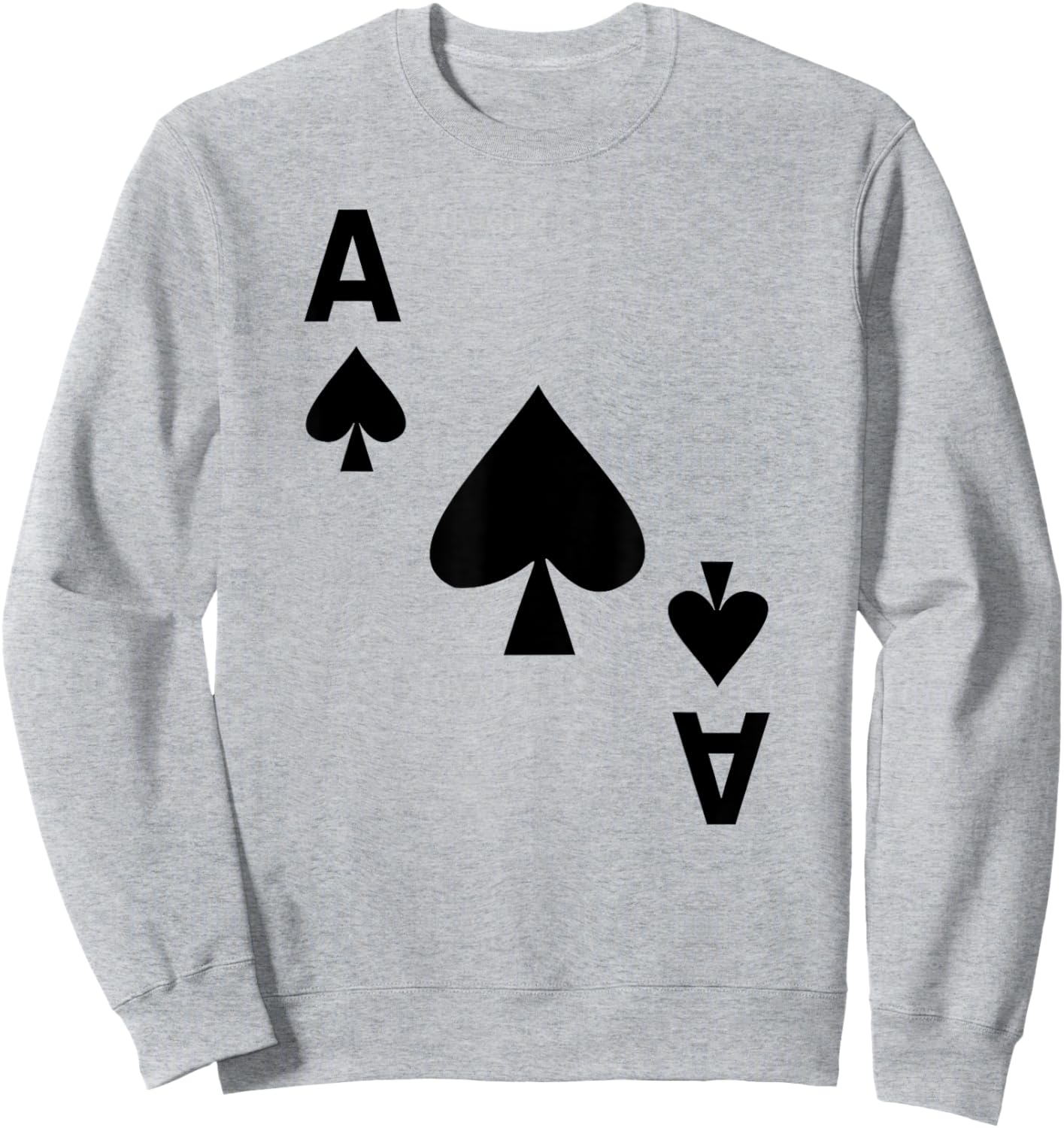 Card Game Card Spades Ace Cards Poker Fancy Dress Carnival Sweatshirt - Sweatshirt | Ash