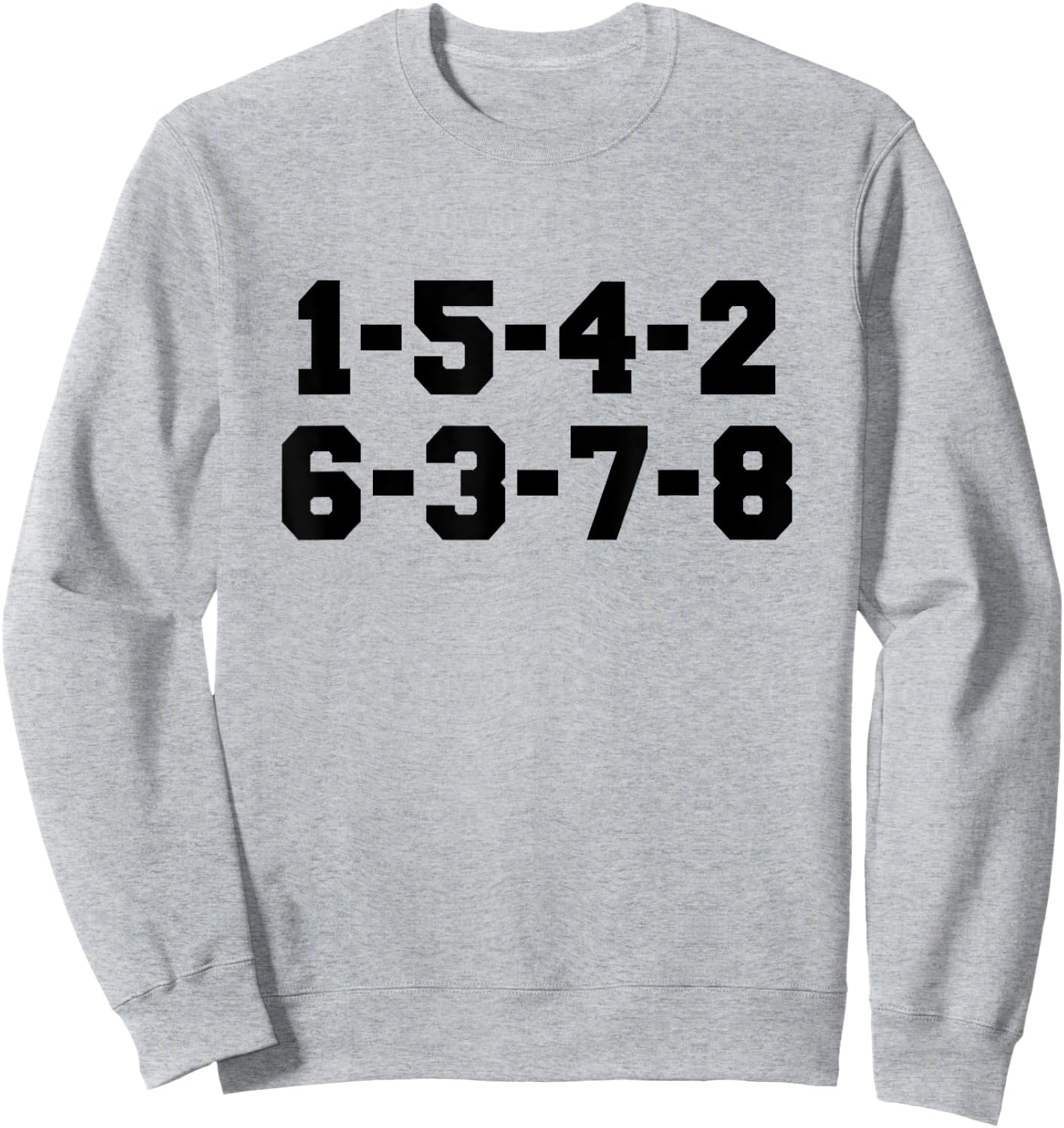 1-5-4-2-6-3-7-8 Sweatshirt - Sweatshirt | Ash