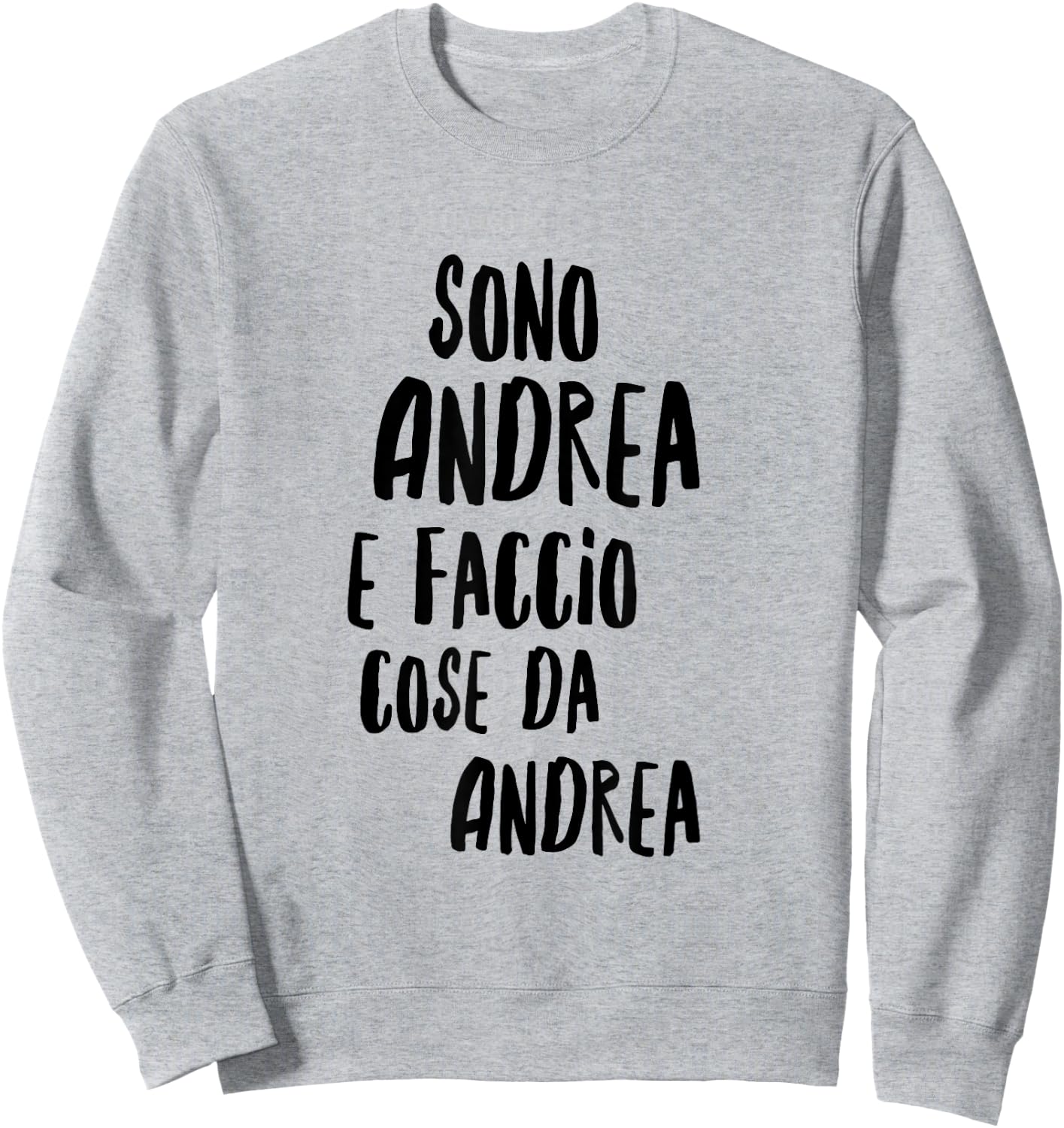Andrea Men's and Boys' with Funny Text Sweatshirt - Sweatshirt | Ash
