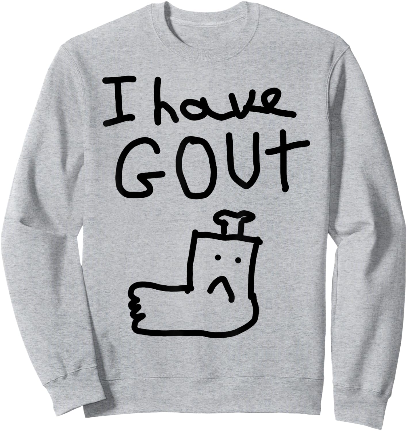 i have gout Gout Awareness Classic Blue Cotton/Polyester -Adults Short Sleeve Sweatshirt - Sweatshirt | Ash