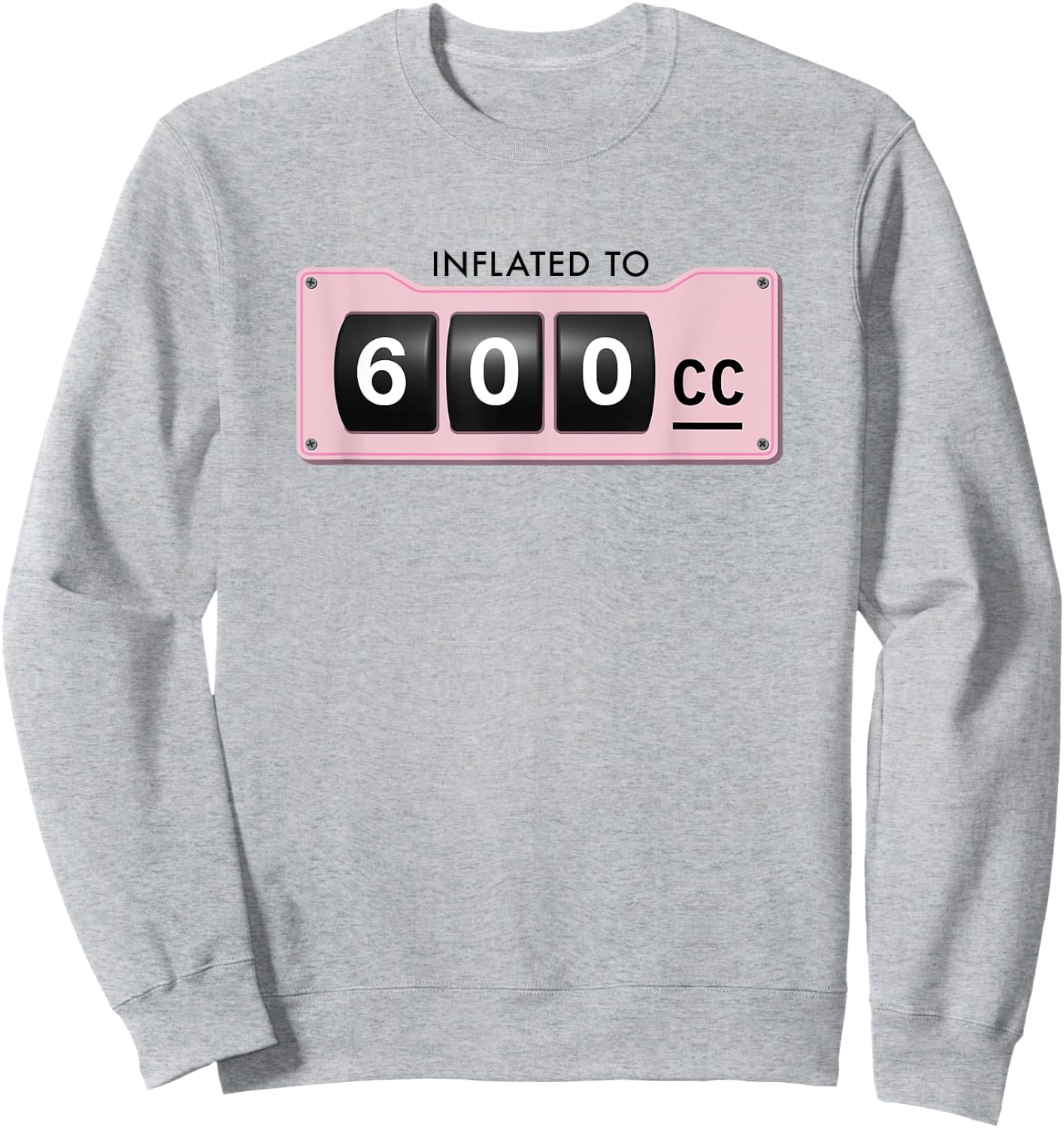 Breast Implants 600cc Breast Augmentation Big Boobs Sweatshirt - Sweatshirt | Ash