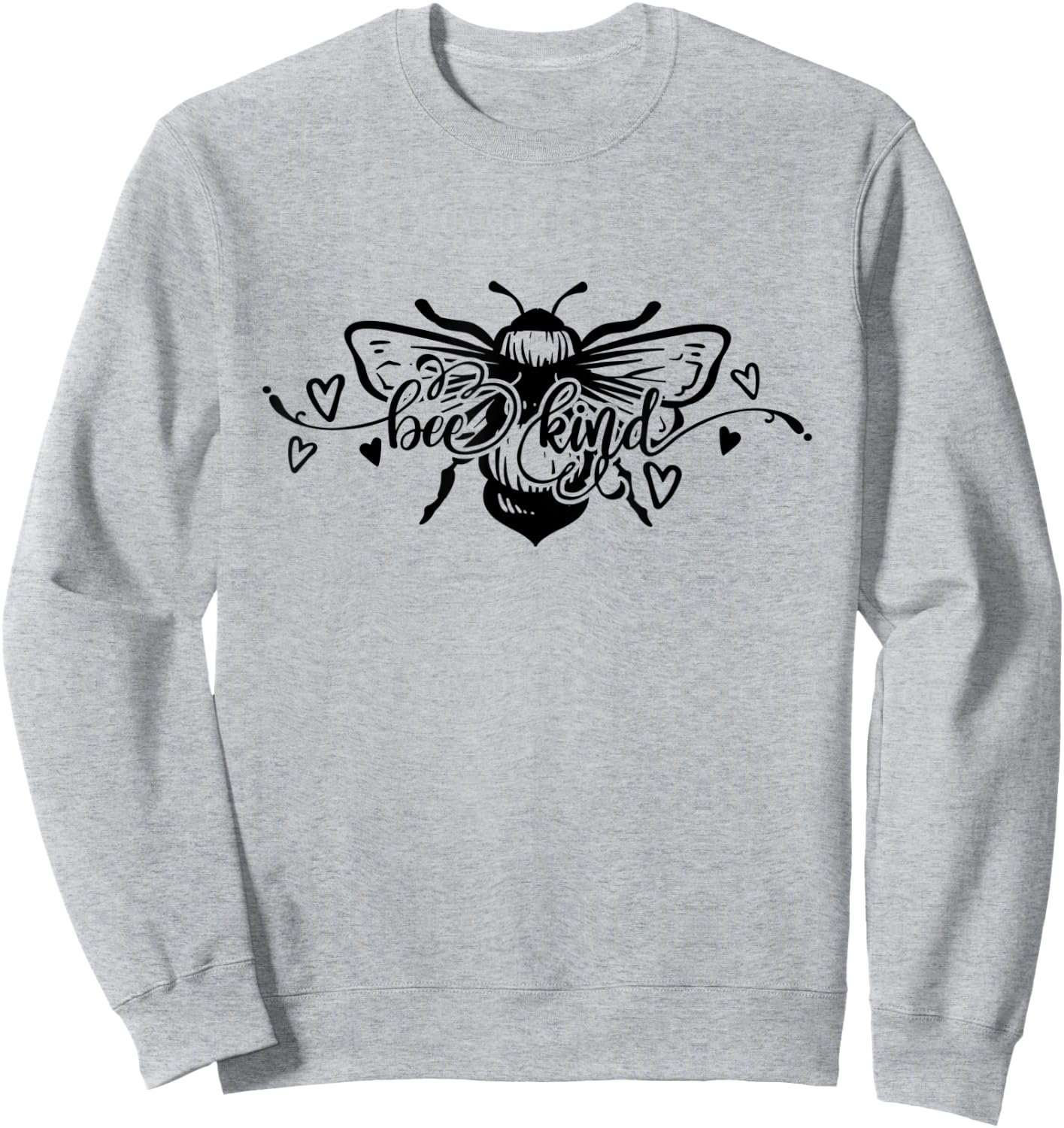Bee Kind Wholesome Graphic Sweatshirt - Sweatshirt | Ash