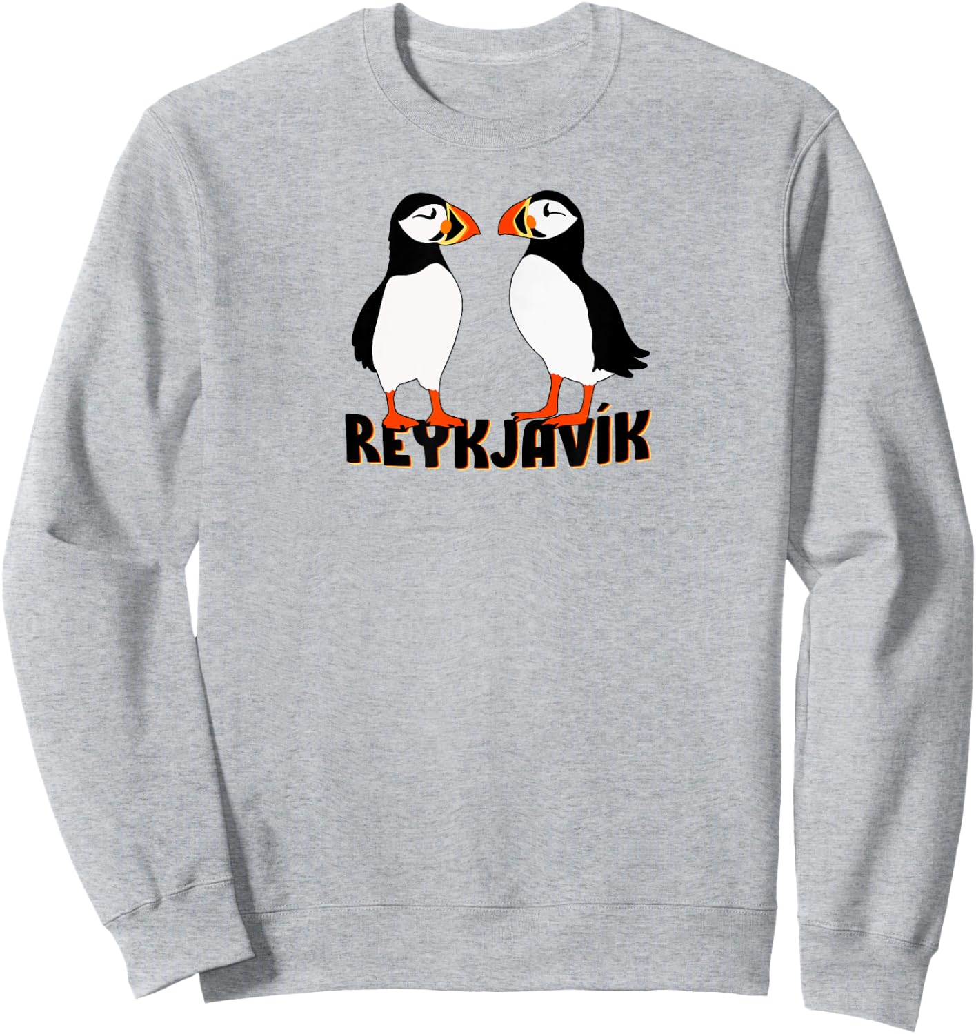 Two Cute puffins from Reykjavík Iceland Sweatshirt - Sweatshirt | Ash