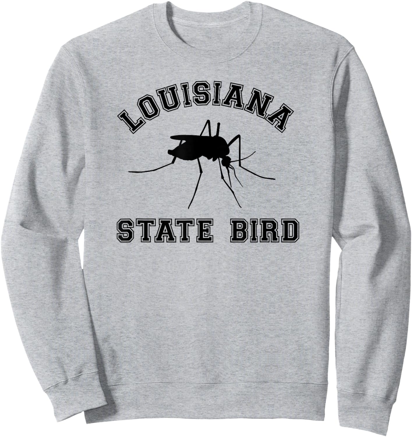 Vintage Louisiana Mosquito State Bird Sweatshirt - Sweatshirt | Ash