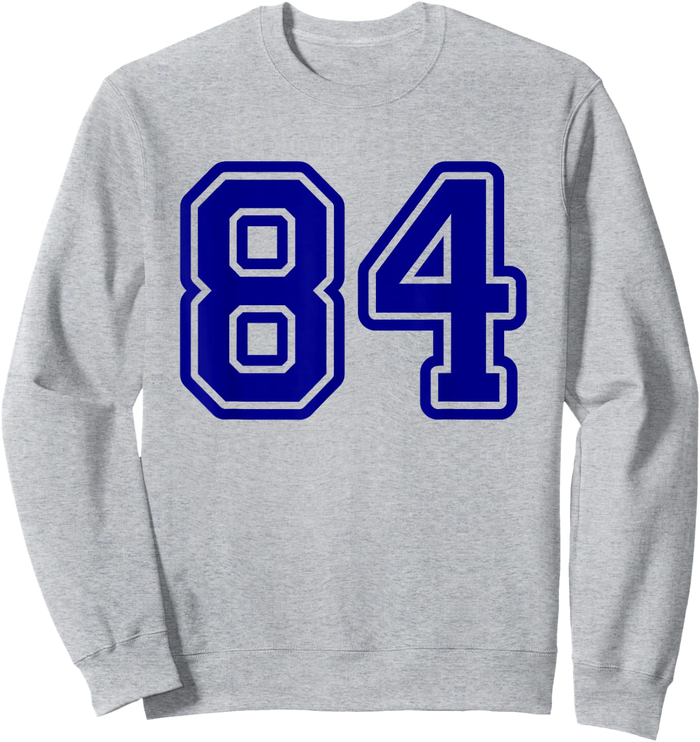 Number #84 Blue Varsity Number 84 Sweatshirt - Sweatshirt | Ash