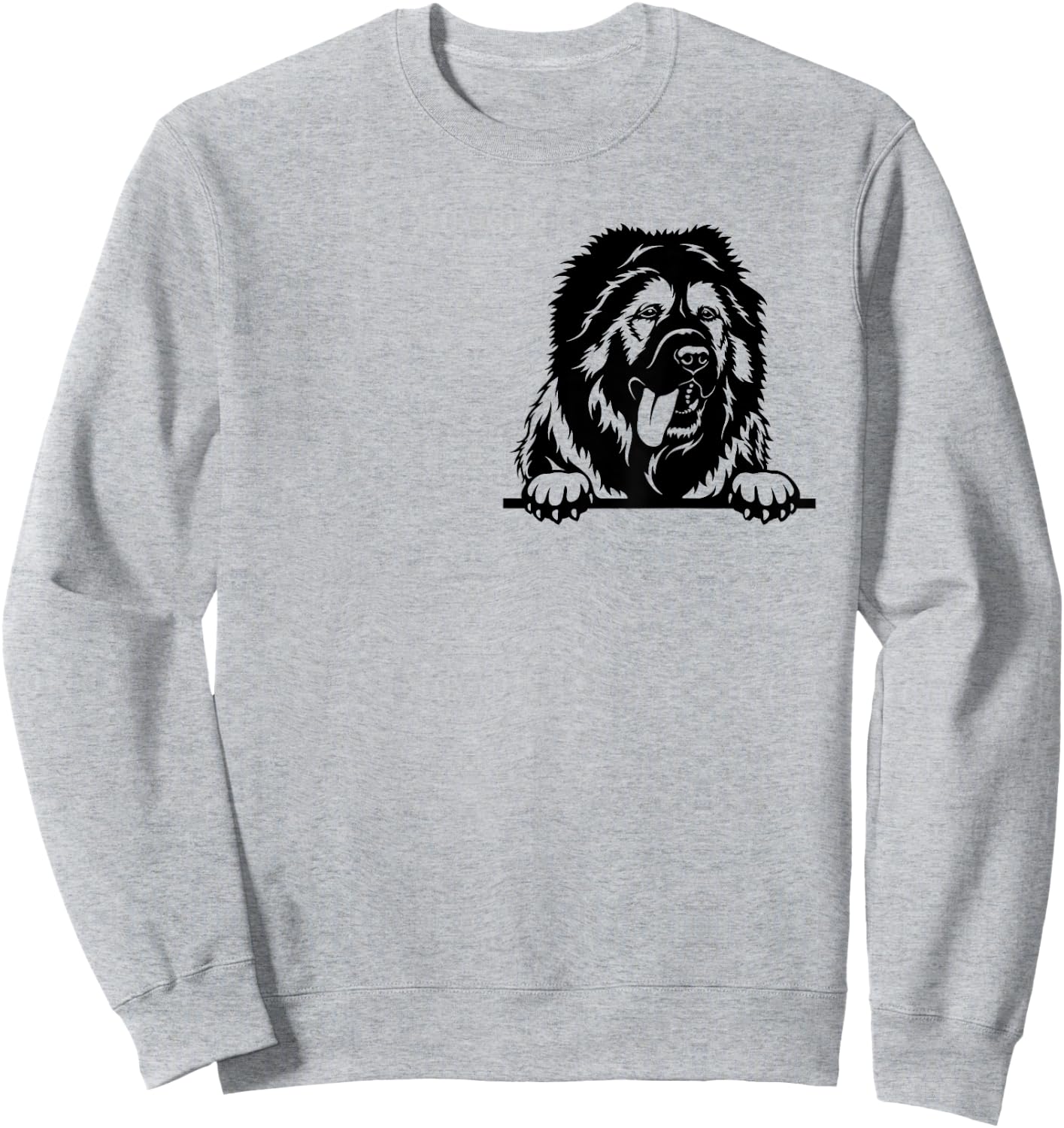 Funny Caucasian Shepherd Dog Inside Pocket Lovers Dog Gift Men Women Sweatshirt - Sweatshirt | Ash