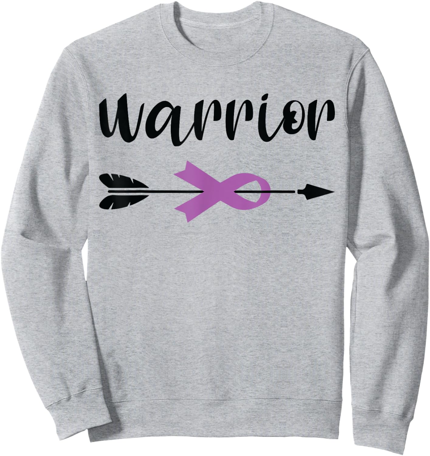Warrior Cancer Support - Ribbon Leiomyosarcoma Awareness Sweatshirt - Sweatshirt | Ash