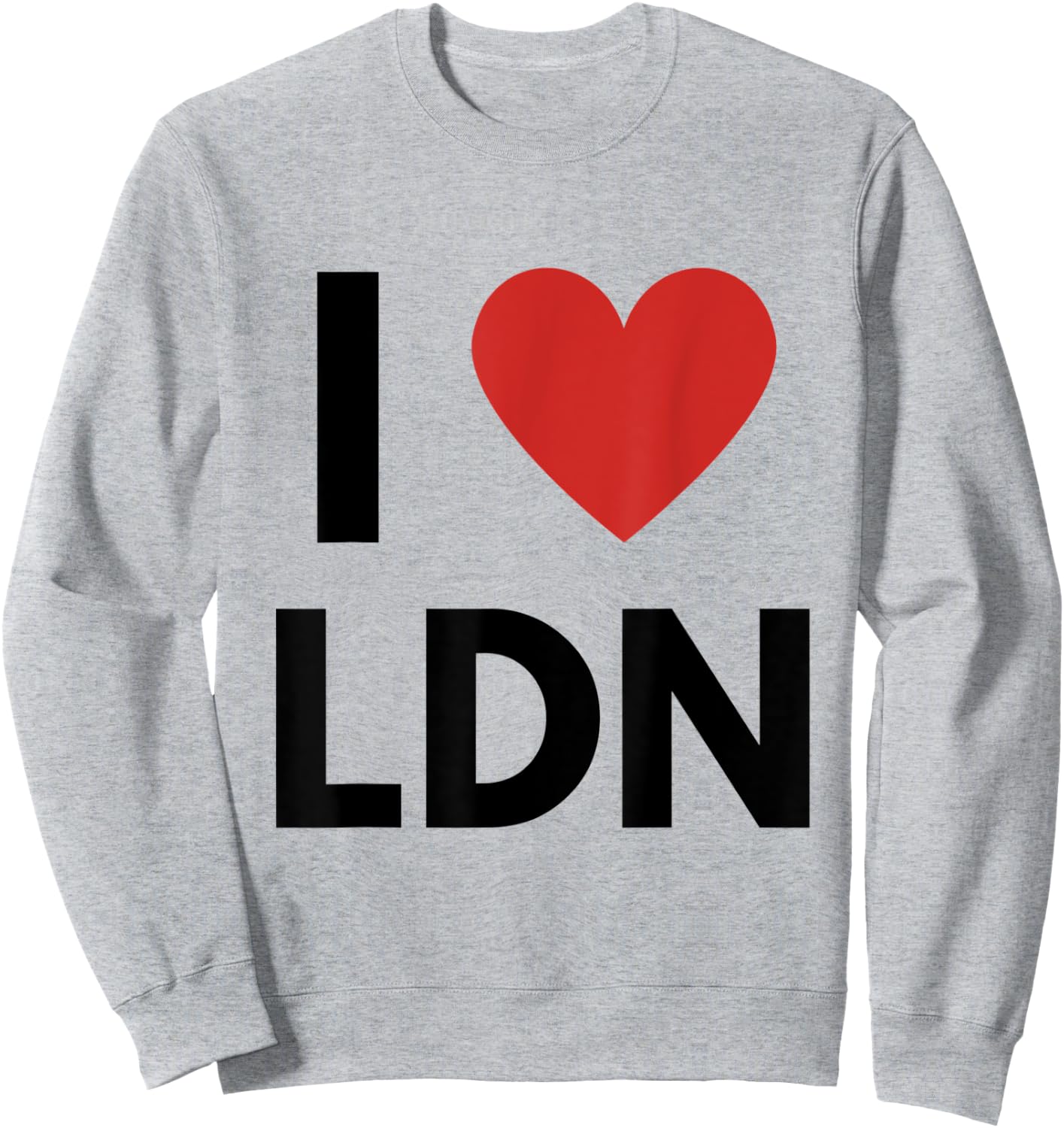 I Love LDN Heart London Love Fan Apparel Sweatshirt - Sweatshirt | Ash