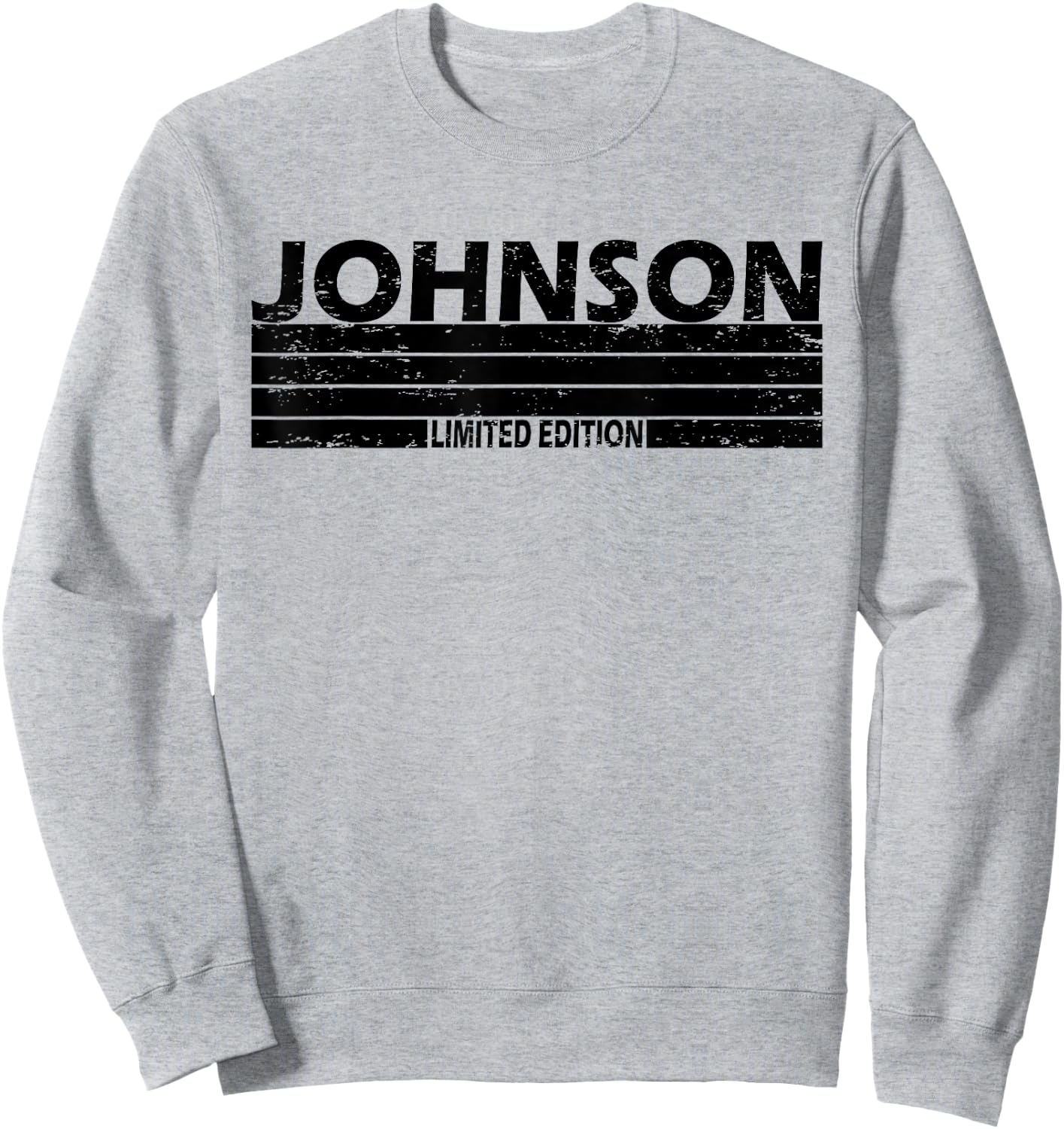 Johnson Surname Limited Edition Retro Vintage Style Sunset Sweatshirt - Sweatshirt | Ash