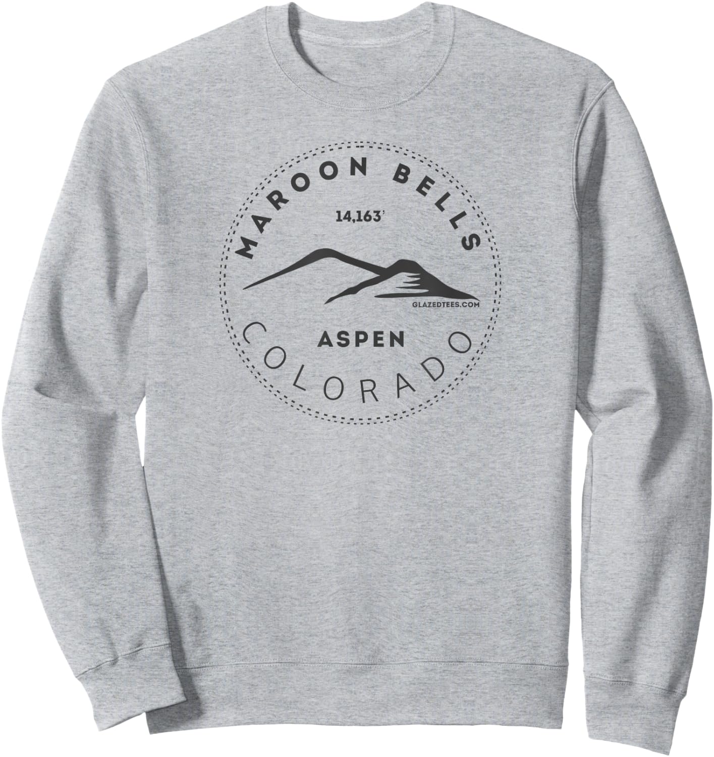 Maroon Bells Aspen Colorado Big Mountain Blackout Sweatshirt - Sweatshirt | Ash