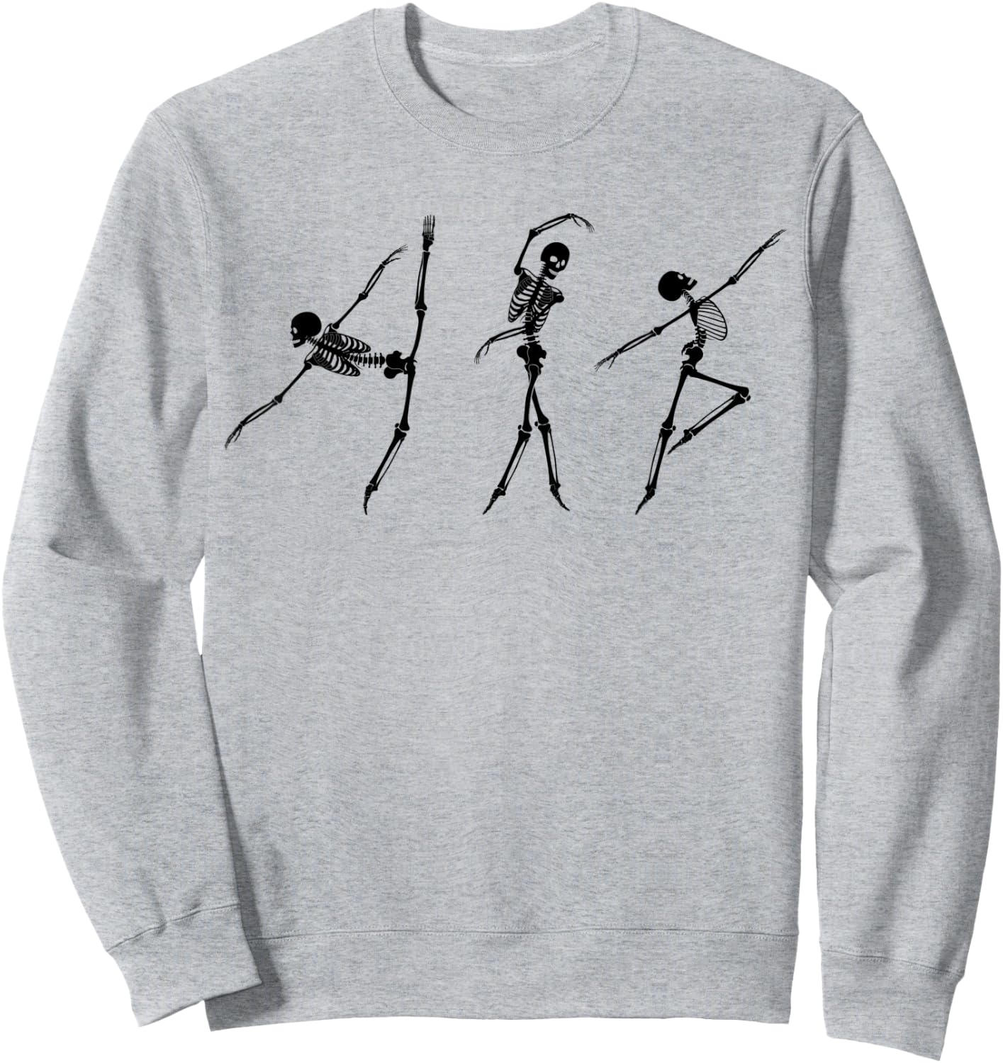 Dancing Skeletons Dance Challenge Halloween Scary Skeleton Sweatshirt - Sweatshirt | Ash