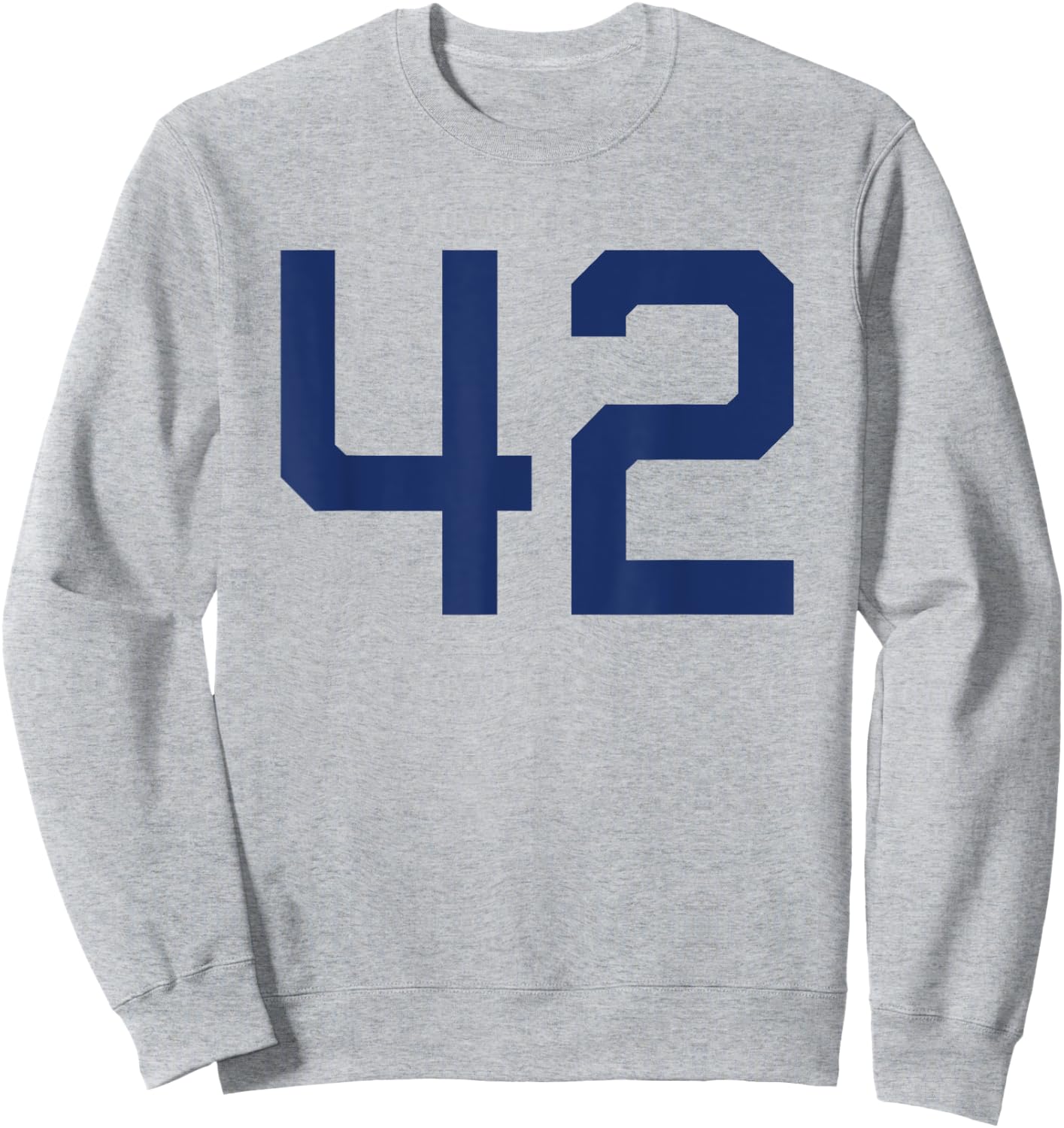 Number #42 Sports Jersey Navy Blue Lucky Number Sweatshirt - Sweatshirt | Ash