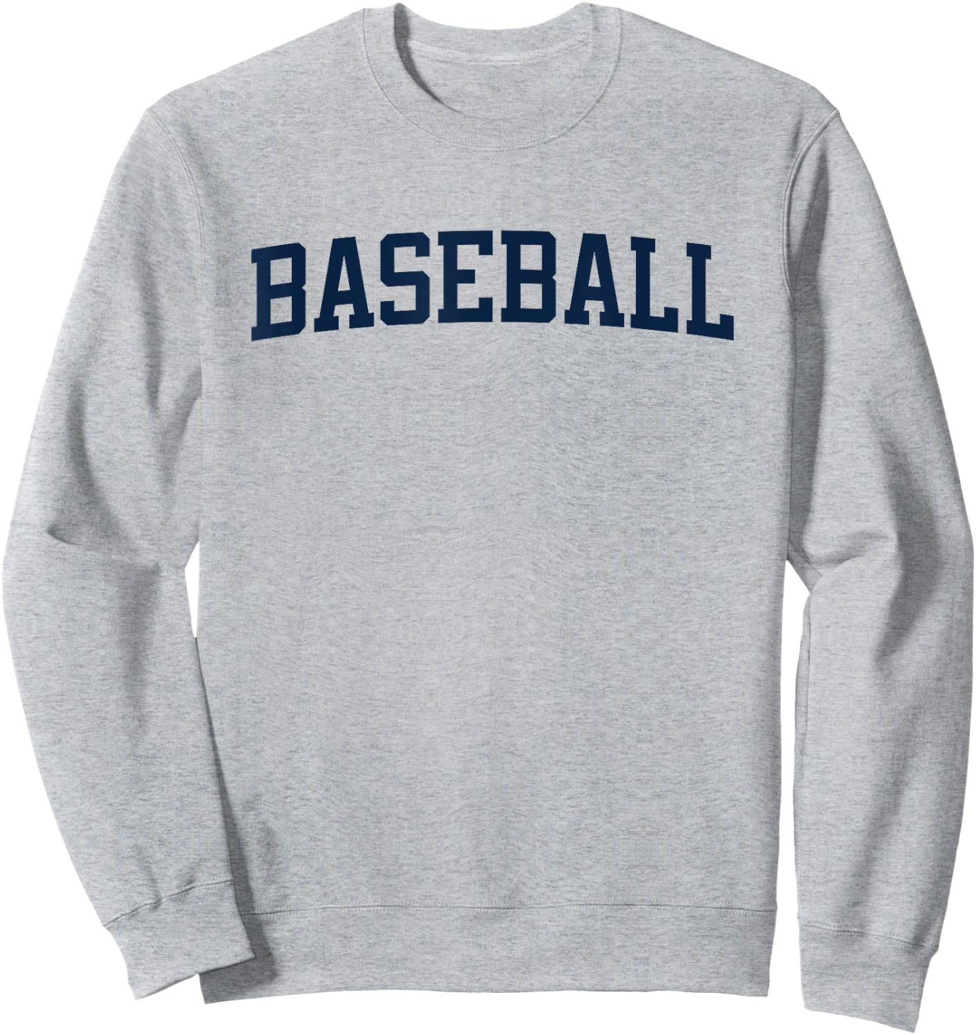 Design That Says Baseball On It Varsity Prep Block Letter Sweatshirt - Sweatshirt | Ash