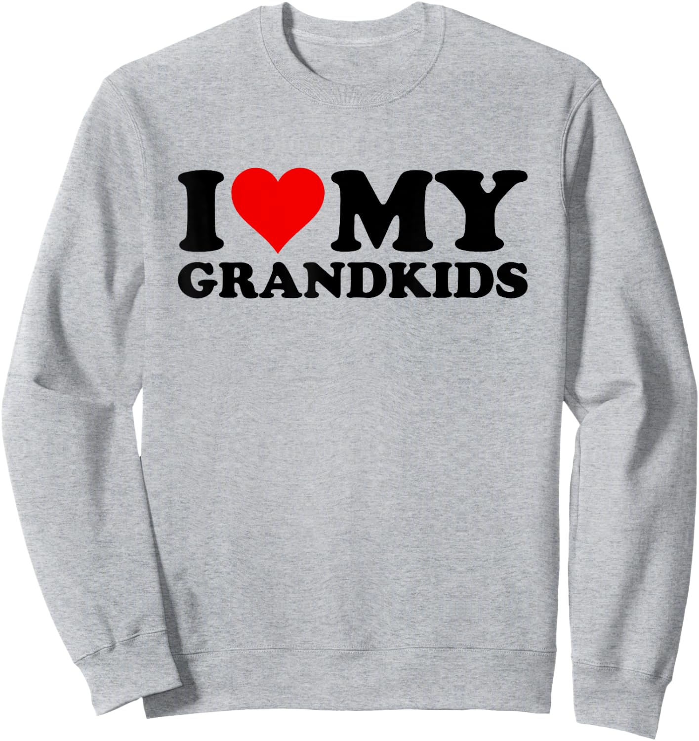 I Love Heart My Grandkids Grandchildren Grand Daughter Son Sweatshirt - Sweatshirt | Ash