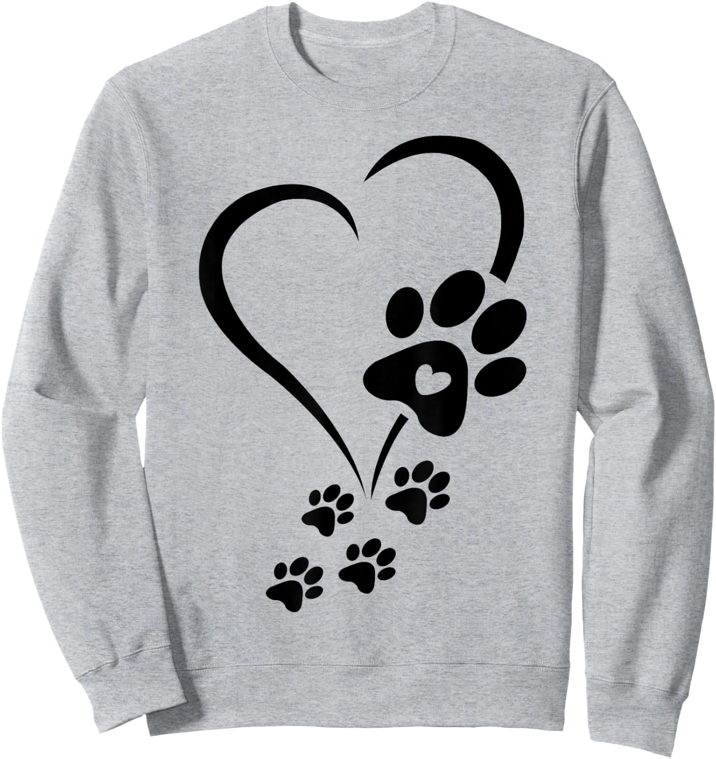 Dog Paw Heart Baby Dogs - Dog Paws Hearts Dog Paw Print Sweatshirt - Sweatshirt | Ash