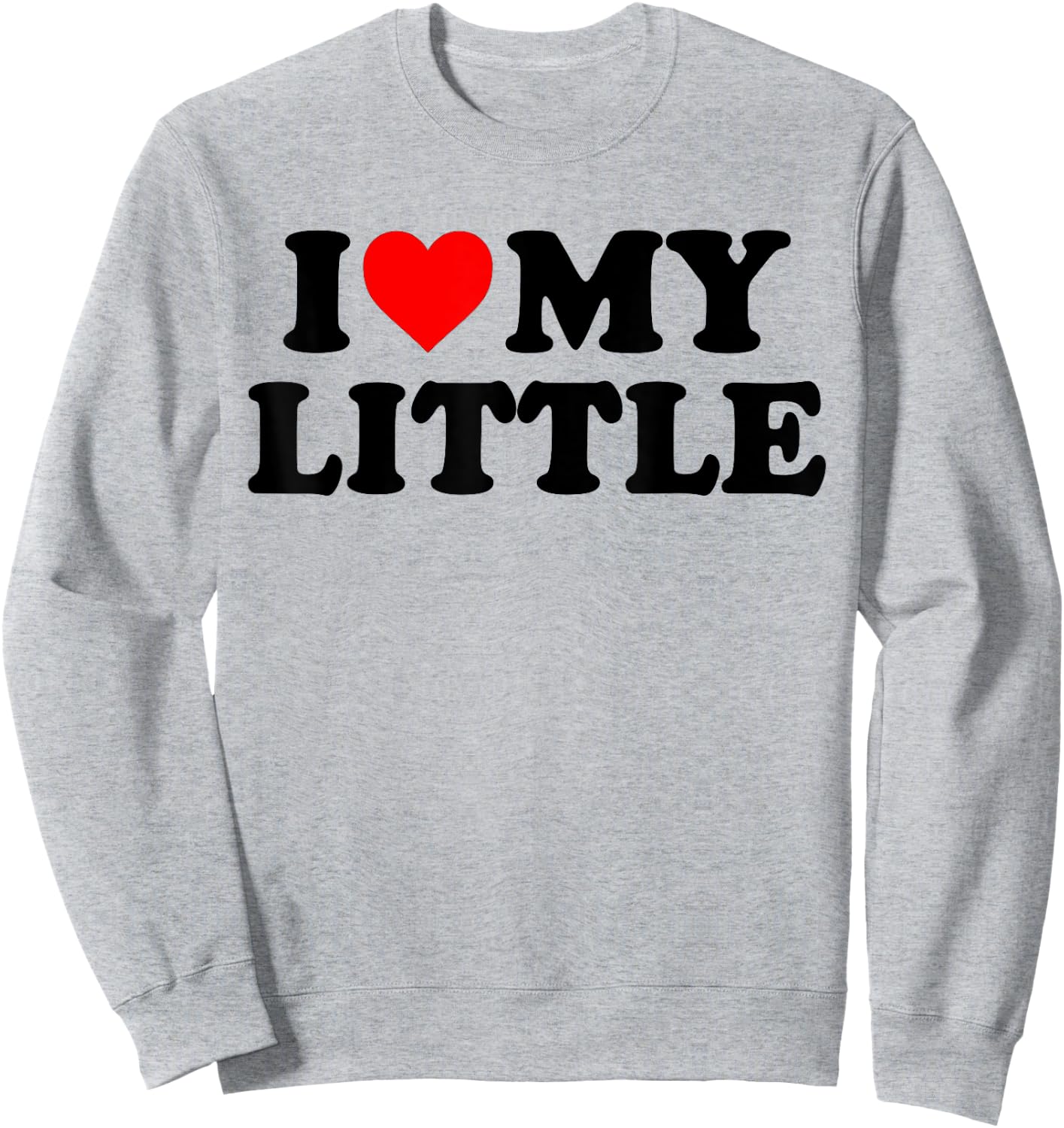 I Heart My Little Love Matching Little Big Sorority Sweatshirt - Sweatshirt | Ash