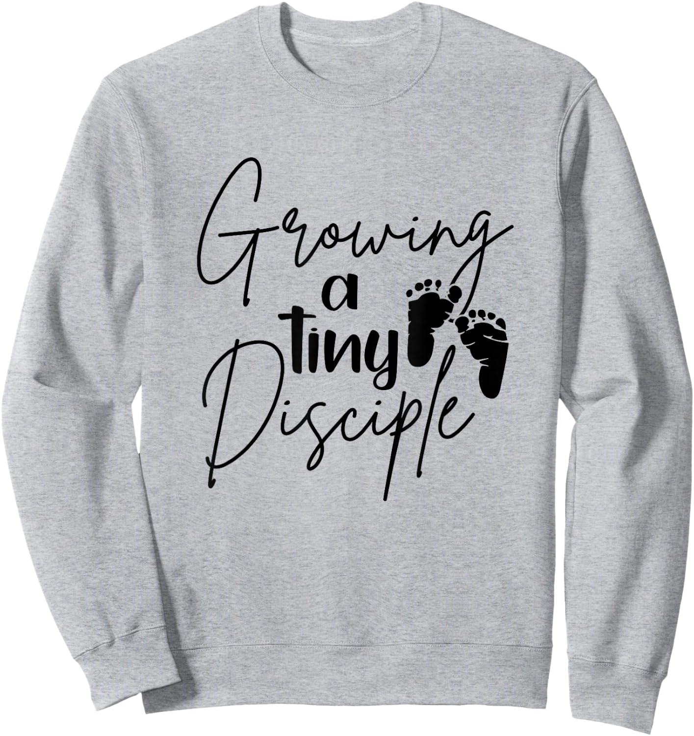 Growing A Tiny Disciple Christian Mom Pregnancy Announcement Sweatshirt - Sweatshirt | Ash
