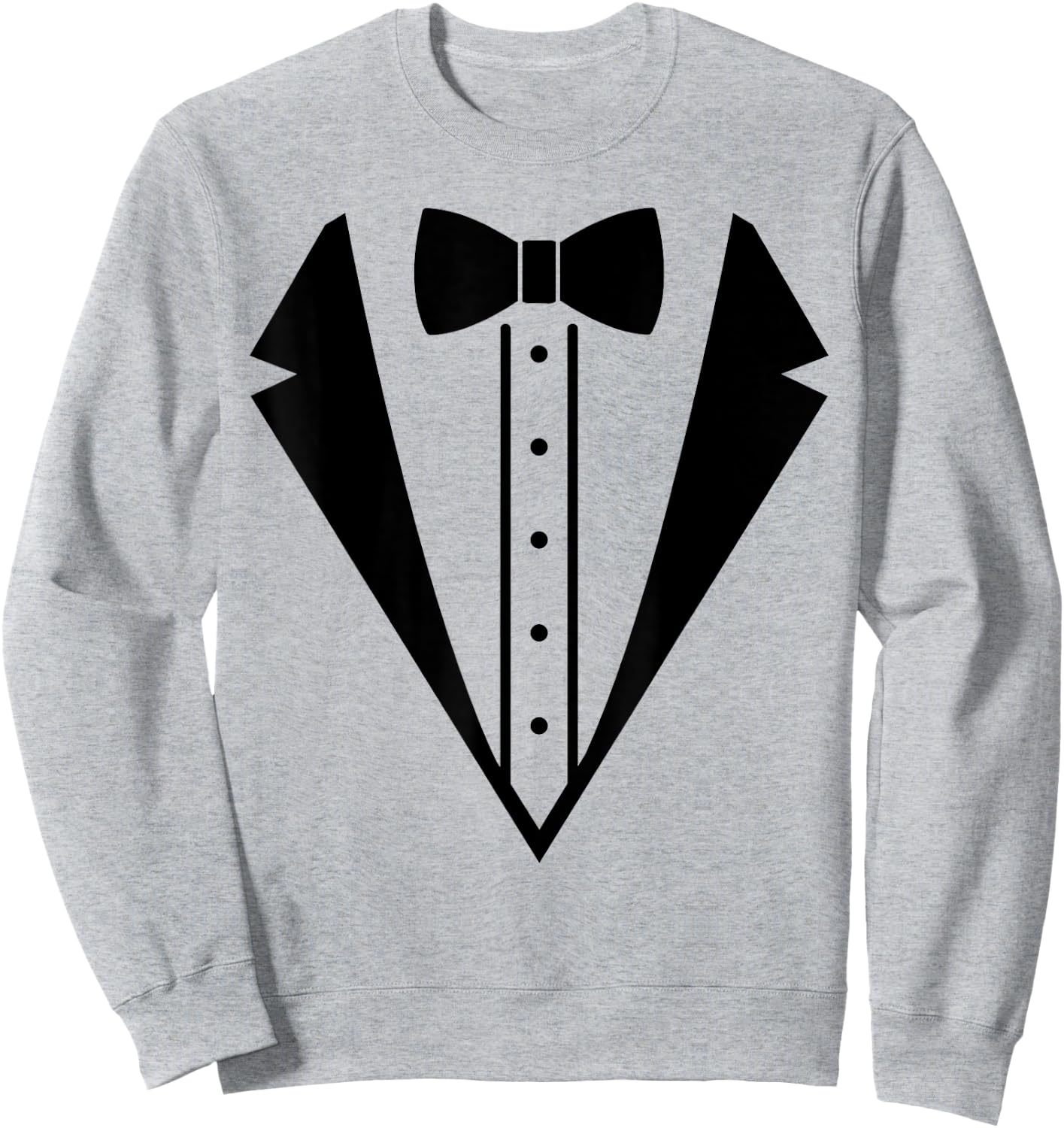 Fancy Wedding Prom Bowtie Tuxedo Black Funny Men's Women's Sweatshirt - Sweatshirt | Ash