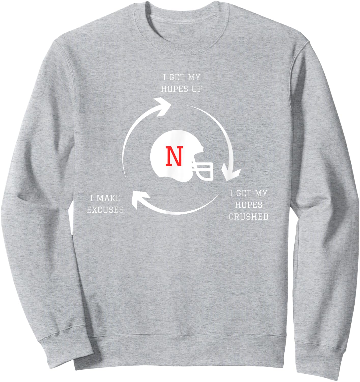 Funny Nebraska | Funny Football Tailgating | Nebraska Joke Sweatshirt - Sweatshirt | Ash