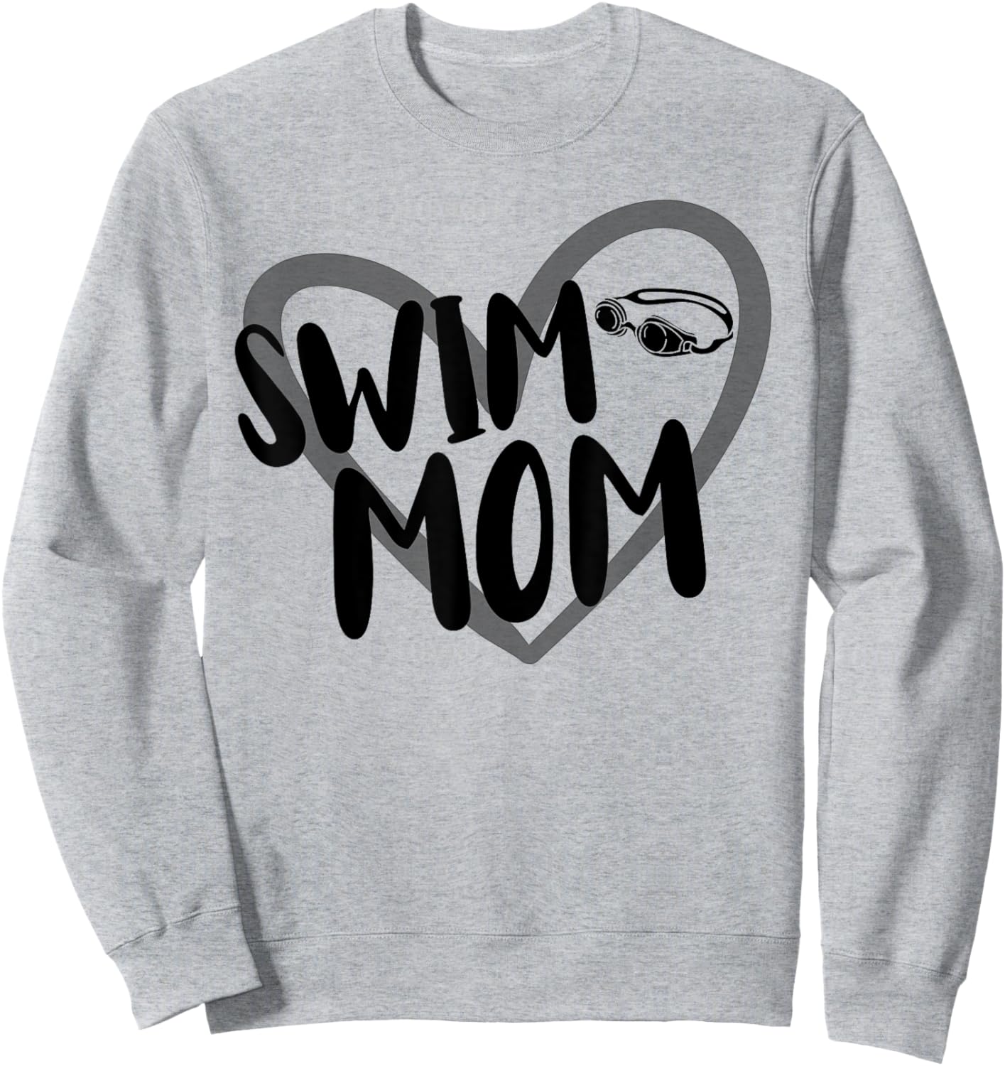 Swim Mom Float Heart Sweatshirt - Sweatshirt | Ash