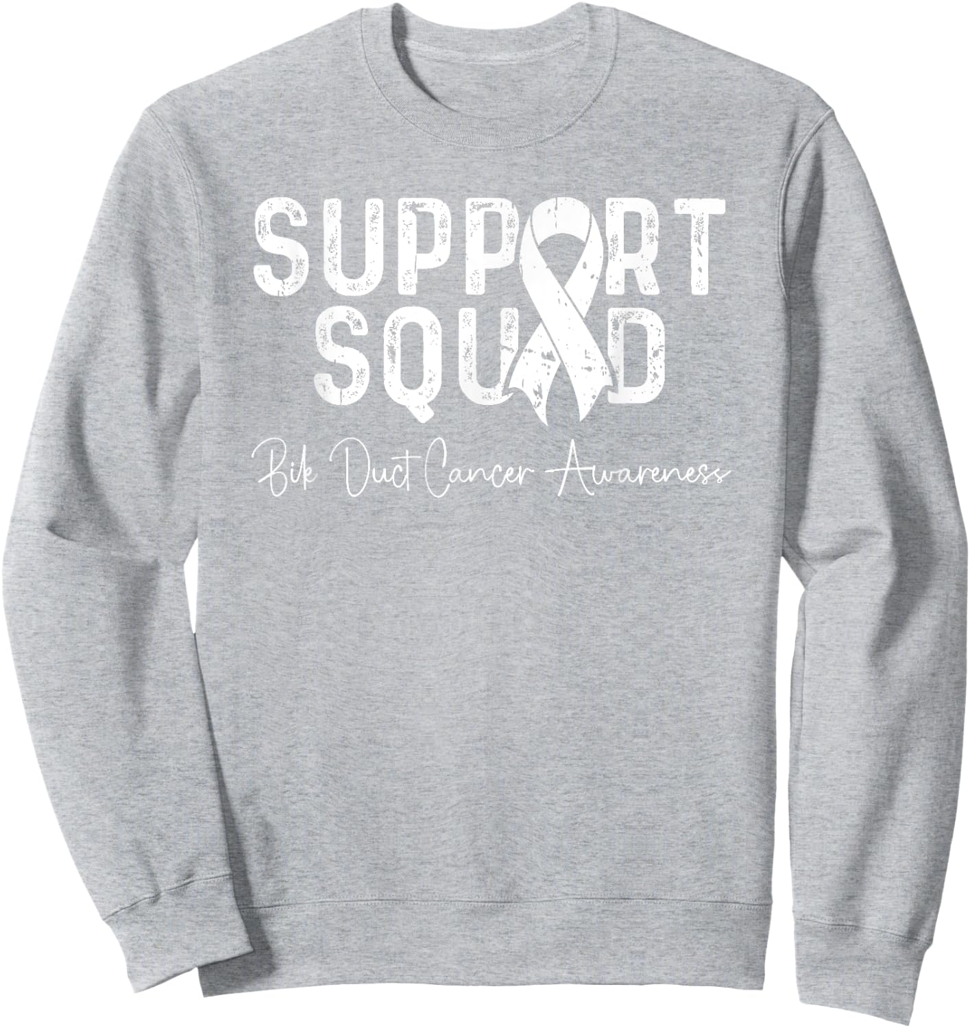 Bile Duct Cancer Support Squad Cholangiocarcinoma Sweatshirt - Sweatshirt | Ash
