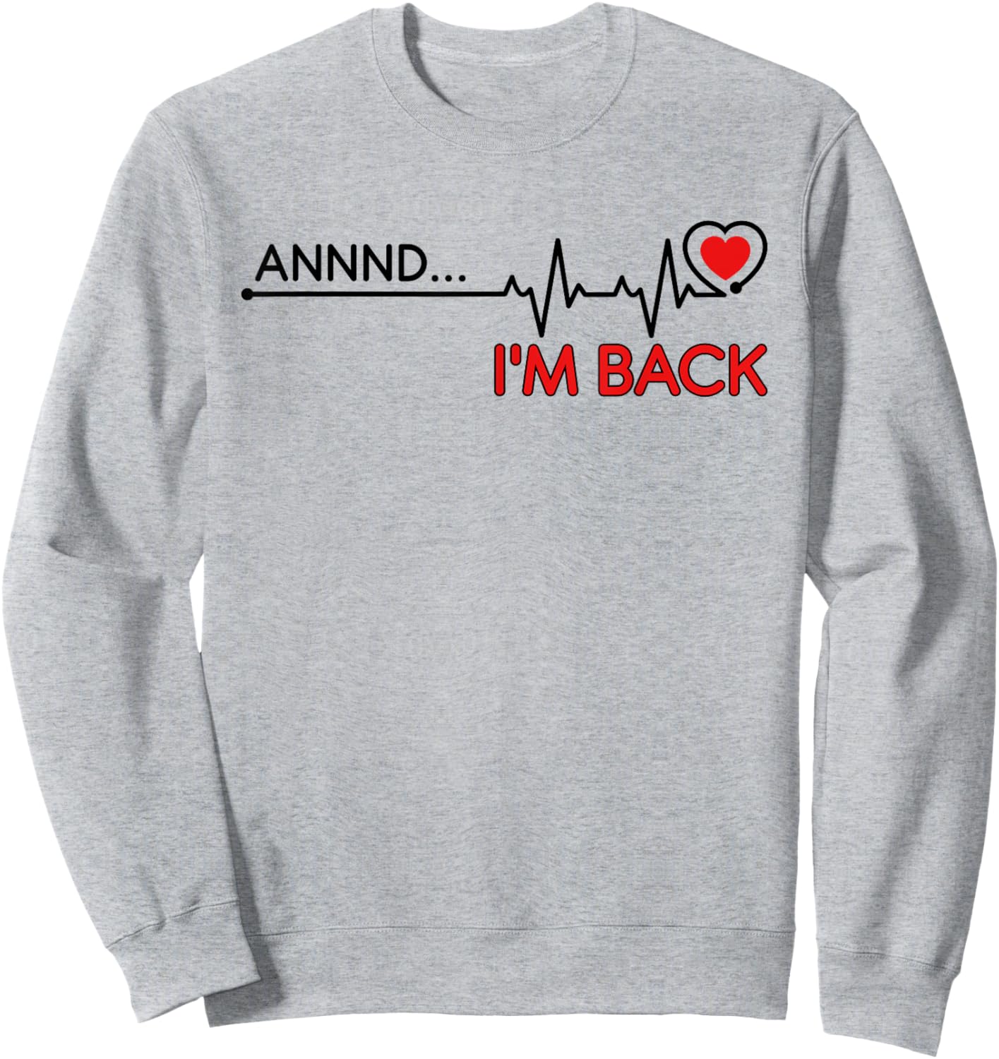 Coronary Bypass Artery Open Heart Diseases Surgery Heartbeat Sweatshirt - Sweatshirt | Ash
