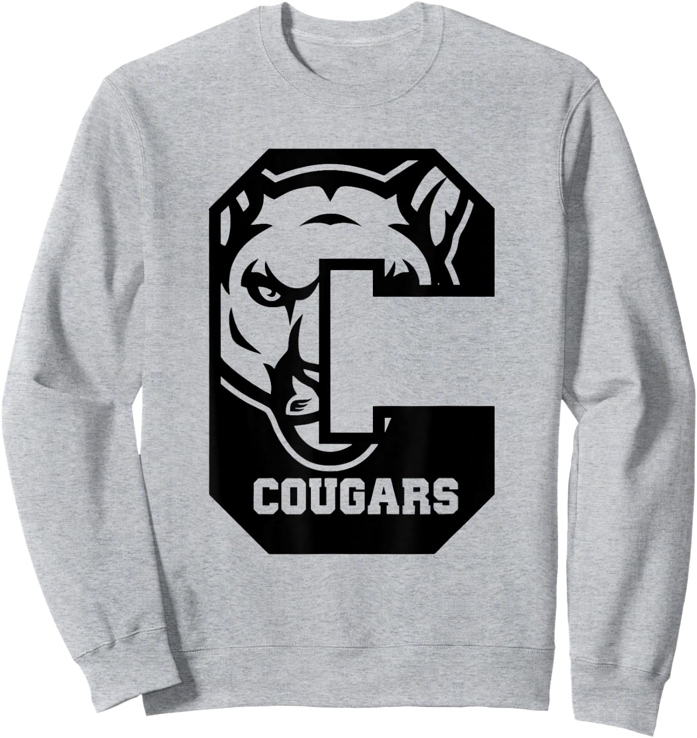 Cougars Football School Sports Fan Team Spirit Sweatshirt - Sweatshirt | Ash