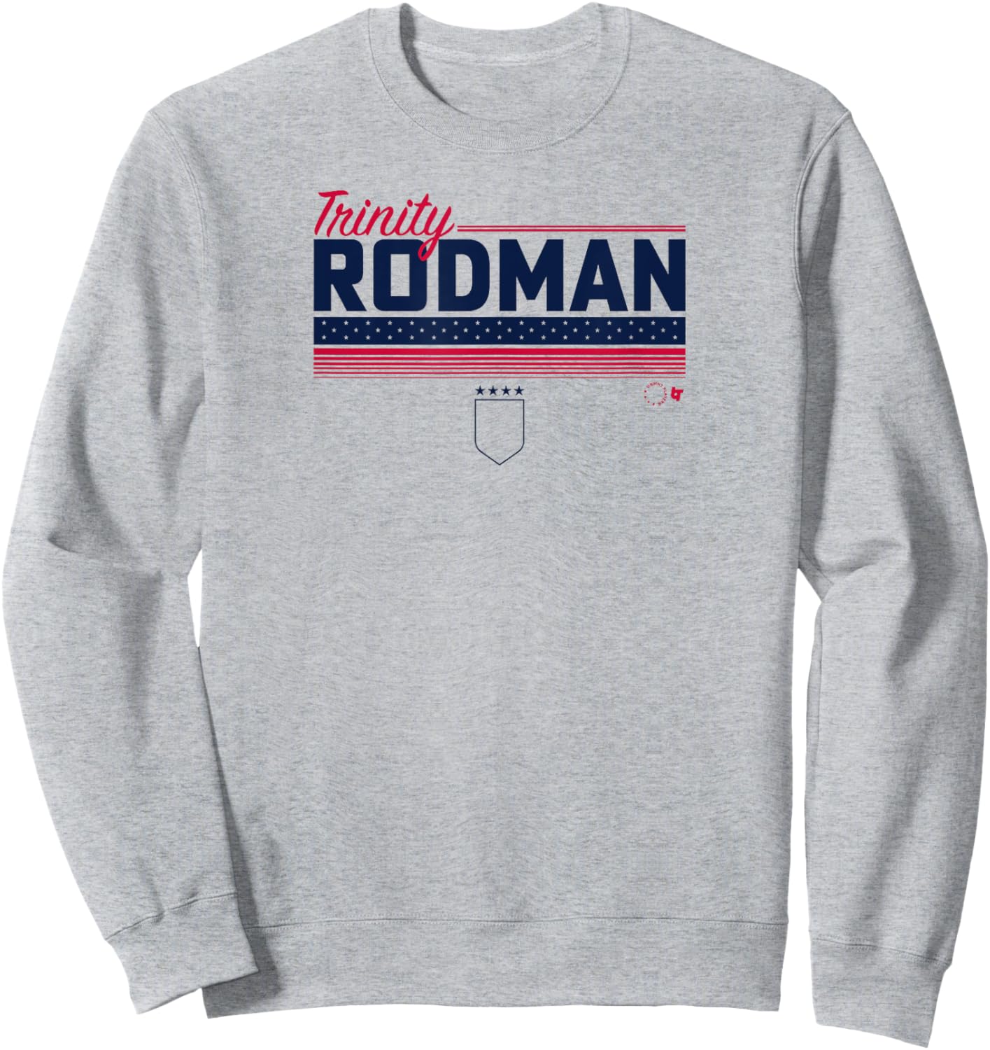 Trinity Rodman Stripe USWNTPA - USA Soccer Sweatshirt - Sweatshirt | Ash