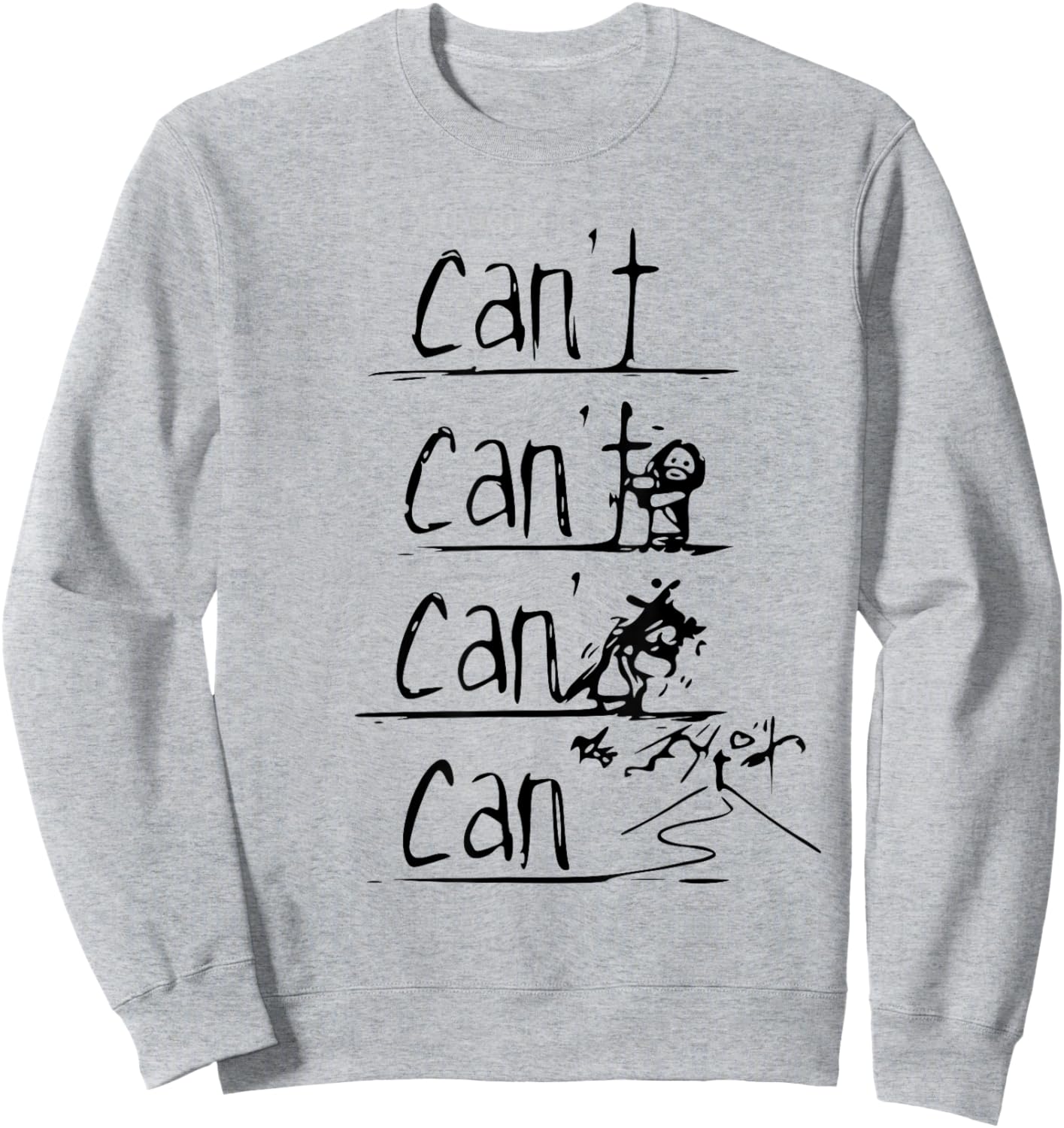 Jesus Christian Cross Cant Can Art Sweatshirt - Sweatshirt | Ash